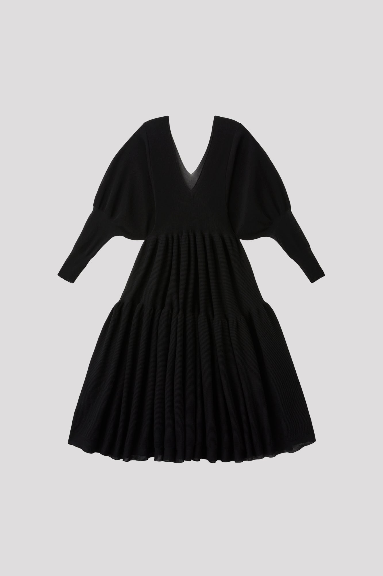 CASCADES LONG SLEEVE TIERED DRESS