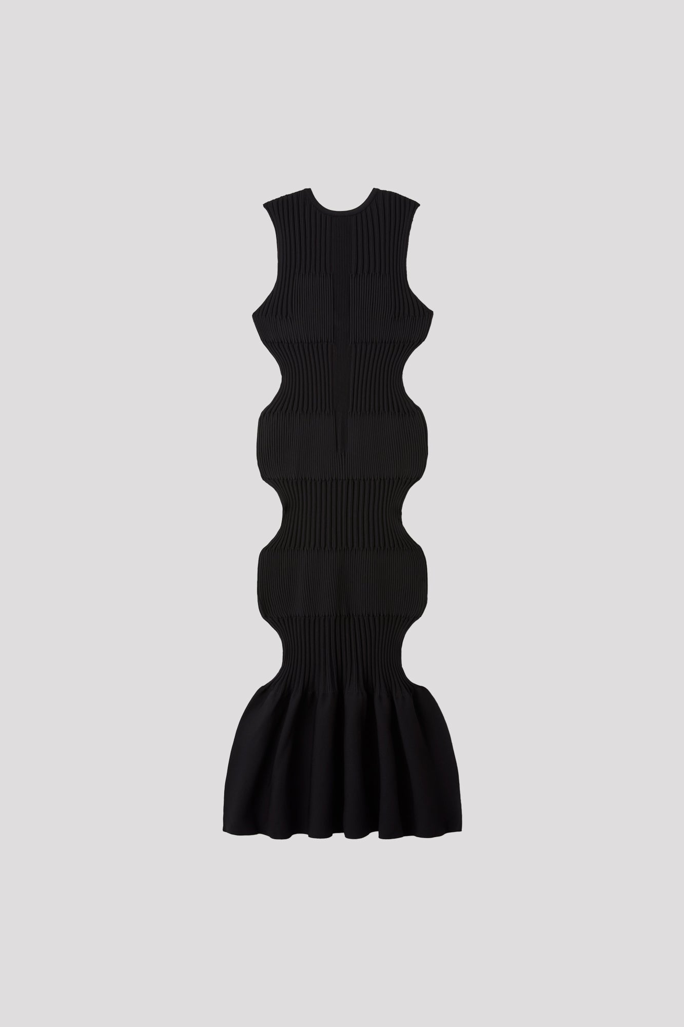 FLUTED SLEEVELESS MERMAID DRESS