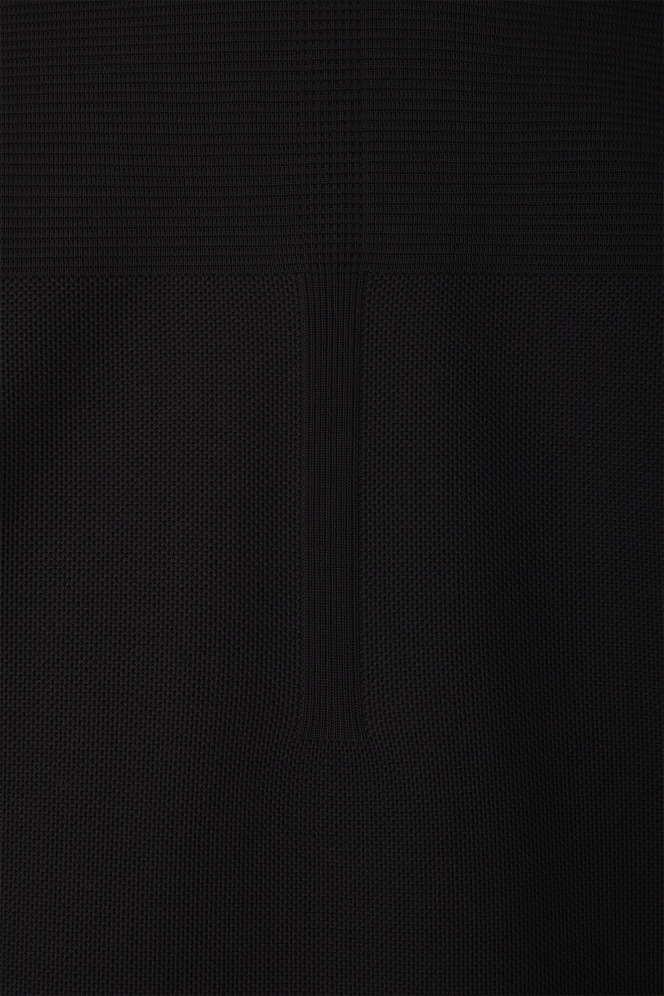 MESH STAND-UP COLLAR COVERED PLACKET SHIRT