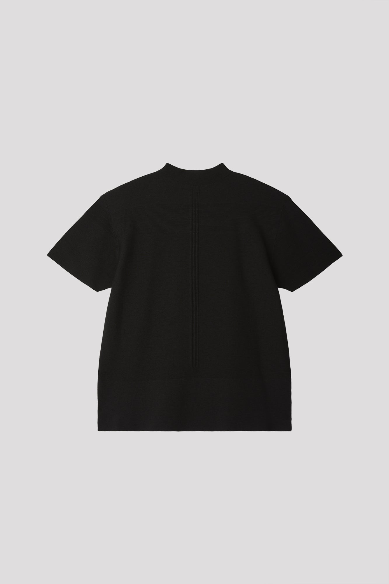 GARTER MOCKNECK SHORT SLEEVE TEE SHIRT