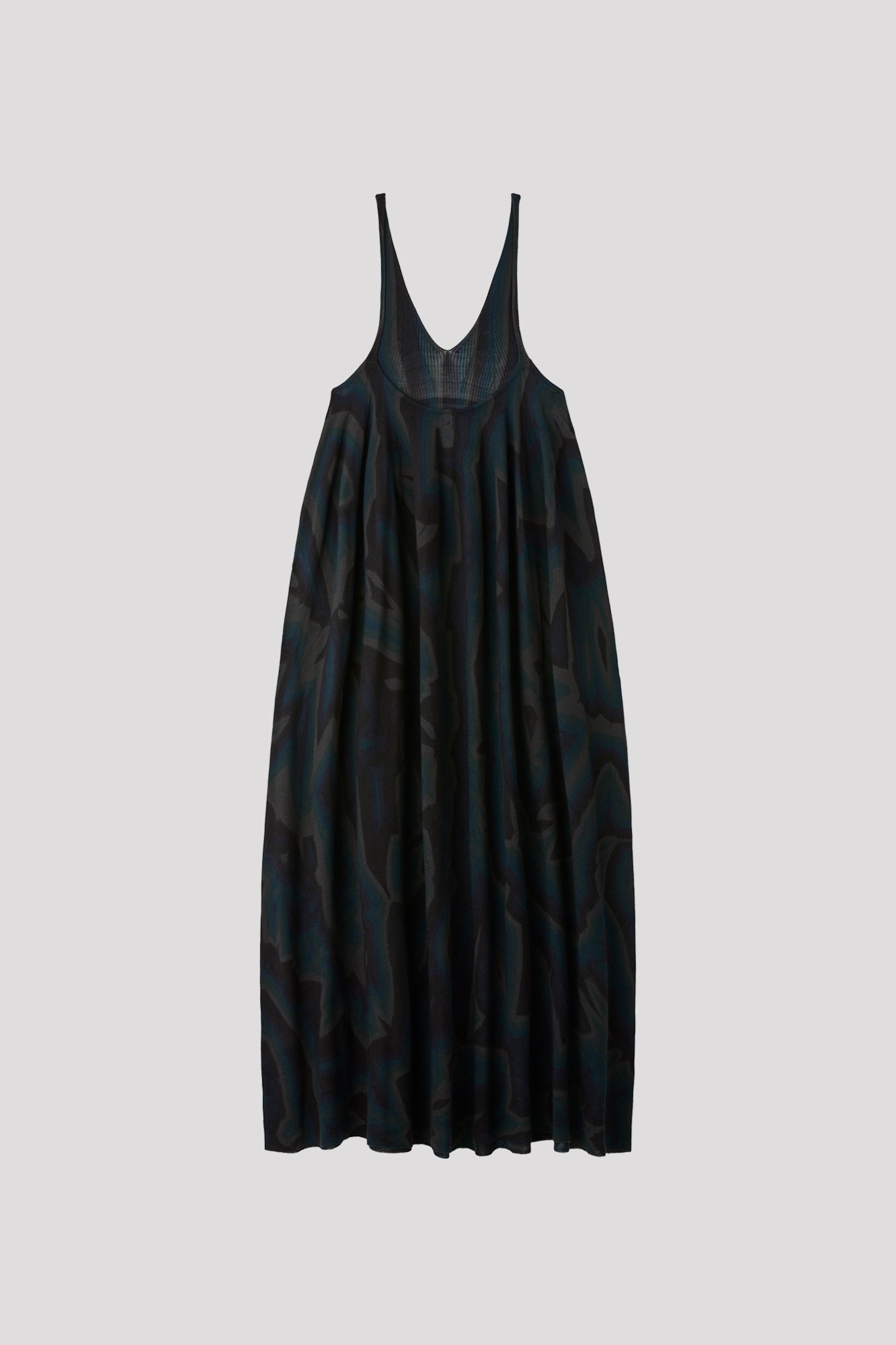 SILK RIVULET CHUSEN STRAP BUST FLARE DRESS