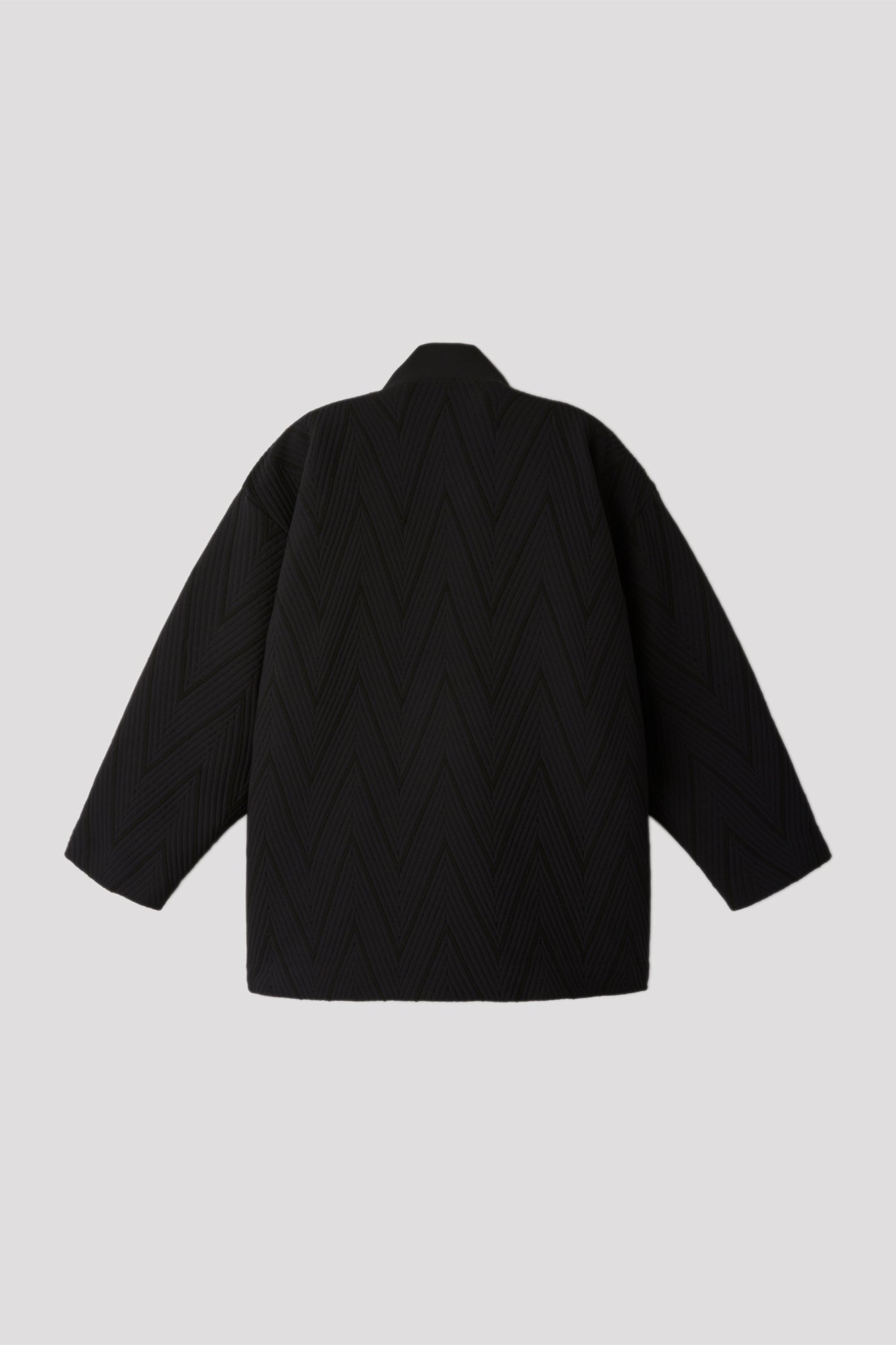 PADDED HERRINGBONE ZIP COAT