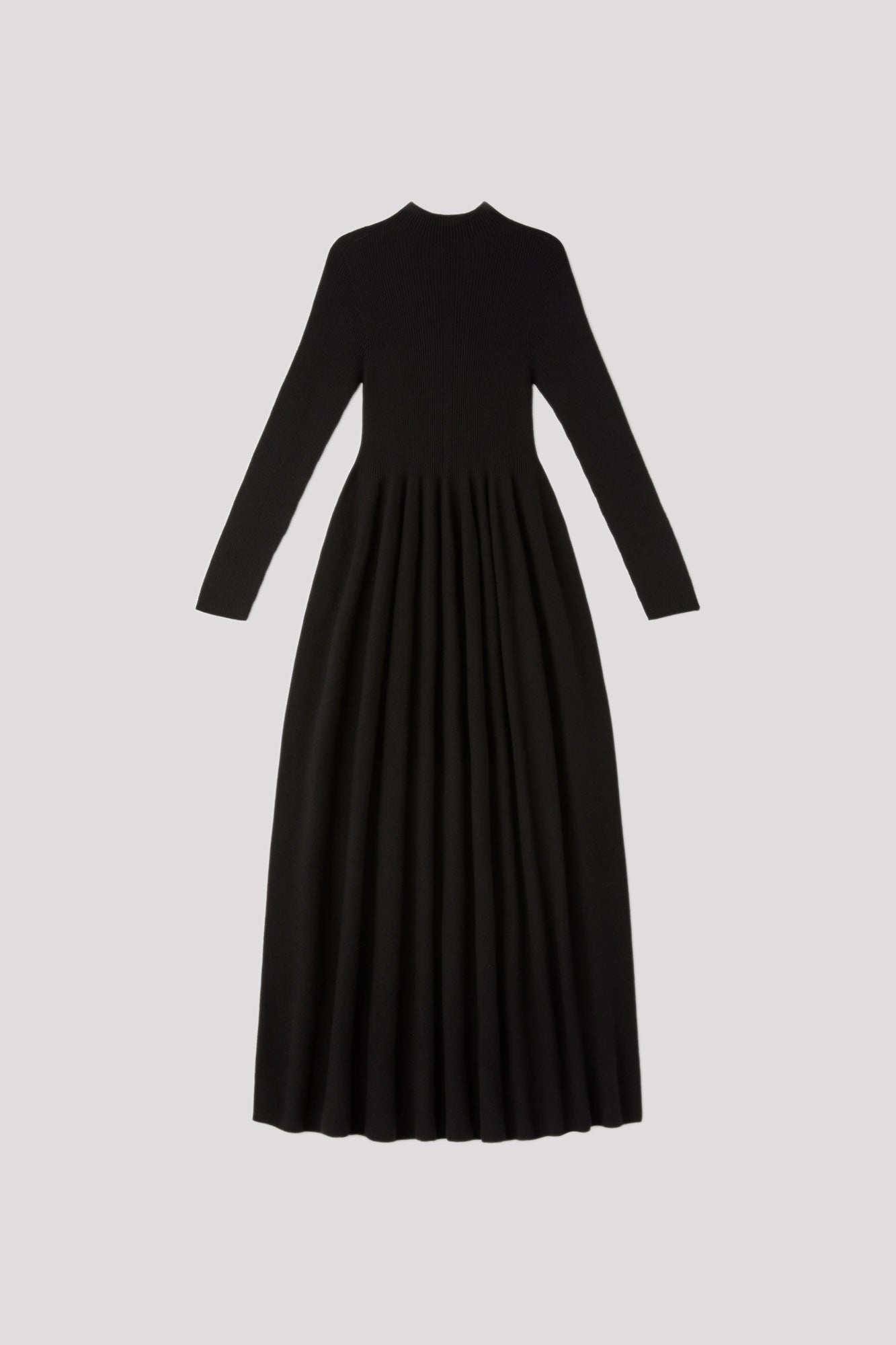SILK CASHMERE RIVULET LONG SLEEVE DRESS