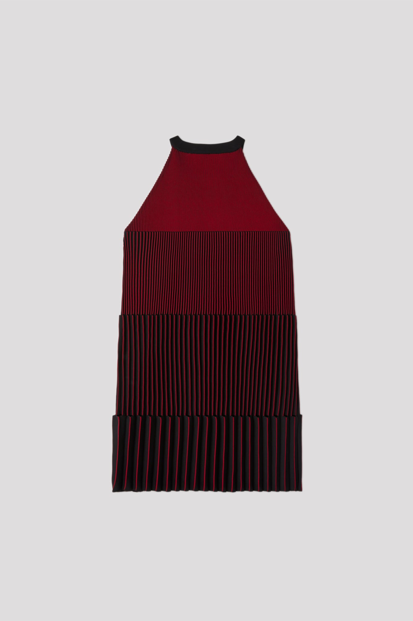 ACCORDION SLEEVELESS MINI DRESS