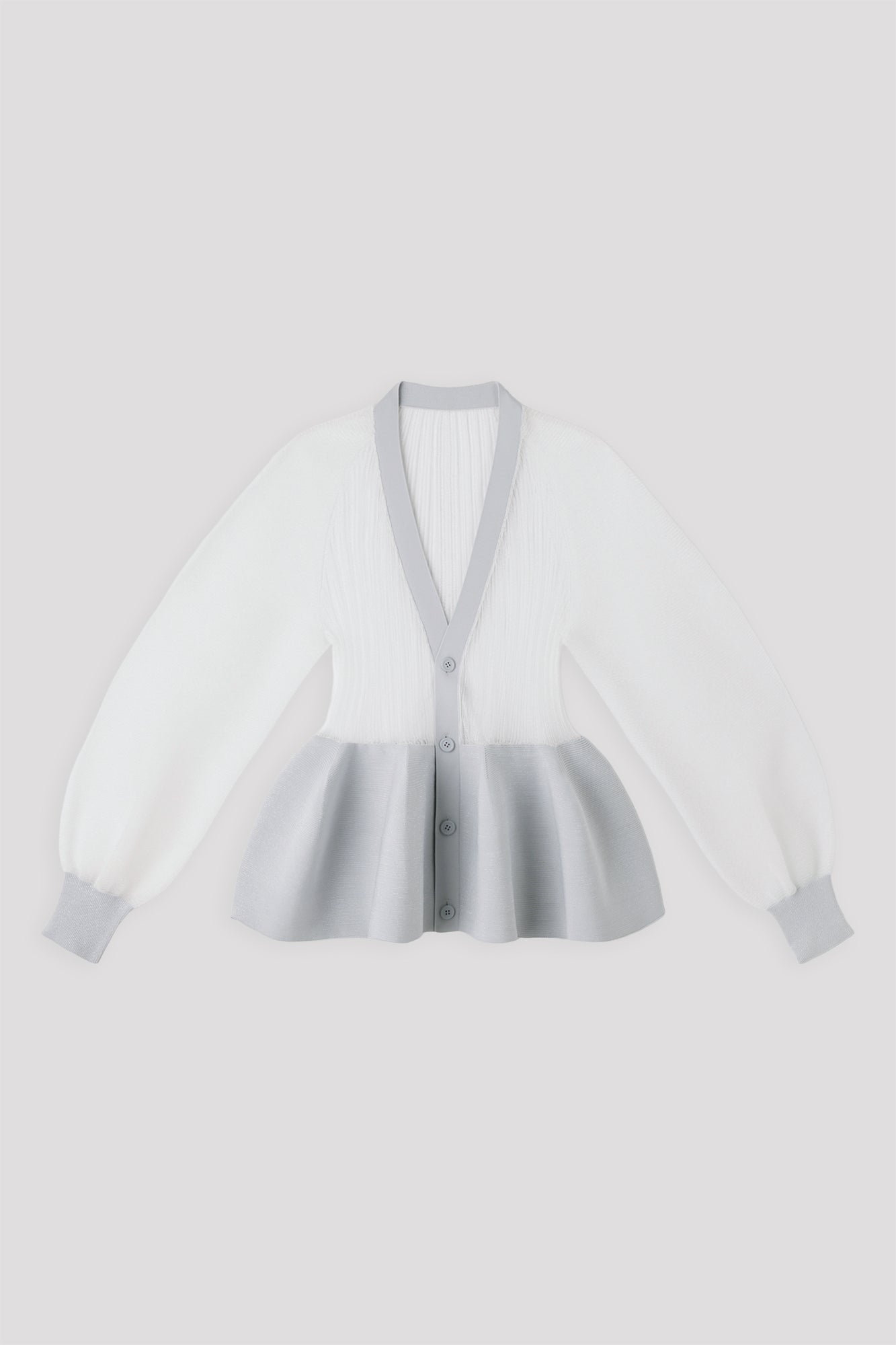 CFCL FLUTED LUCENTグリッターパフスリーブカーディガンサンプル品 FLUTED LUCENT GLITTER PUFF SLEEVE CROPPED CARDIGAN