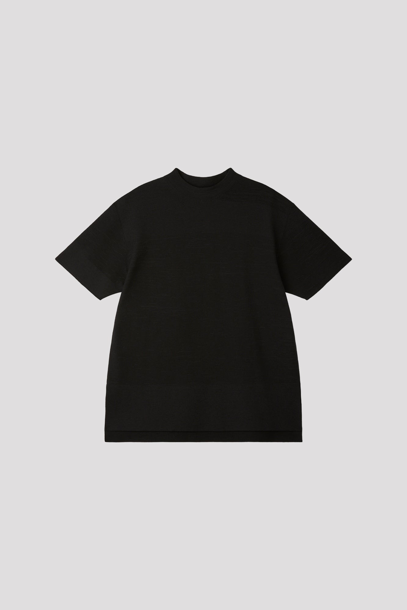 GARTER MOCKNECK SHORT SLEEVE TEE SHIRT