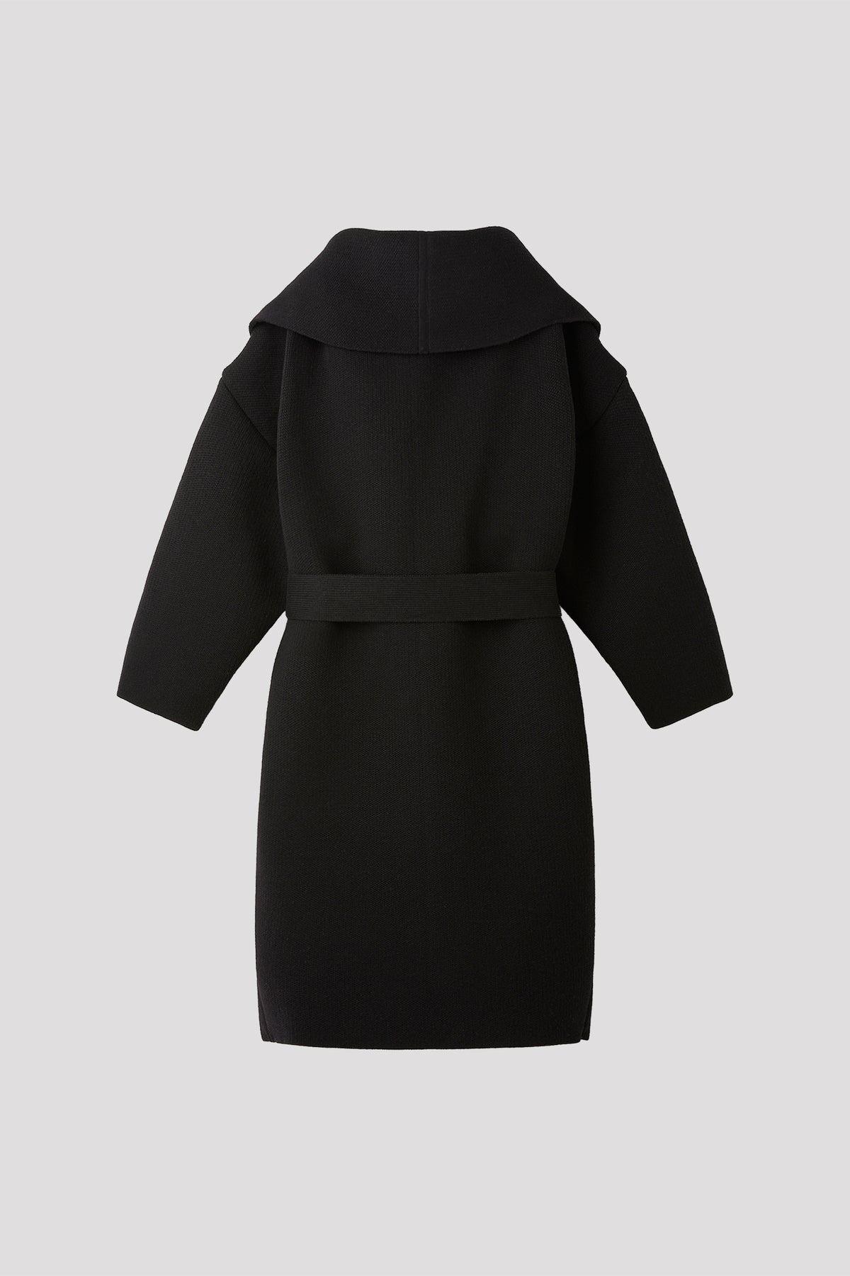 TW INLAY DRAPE BACK LONG COAT