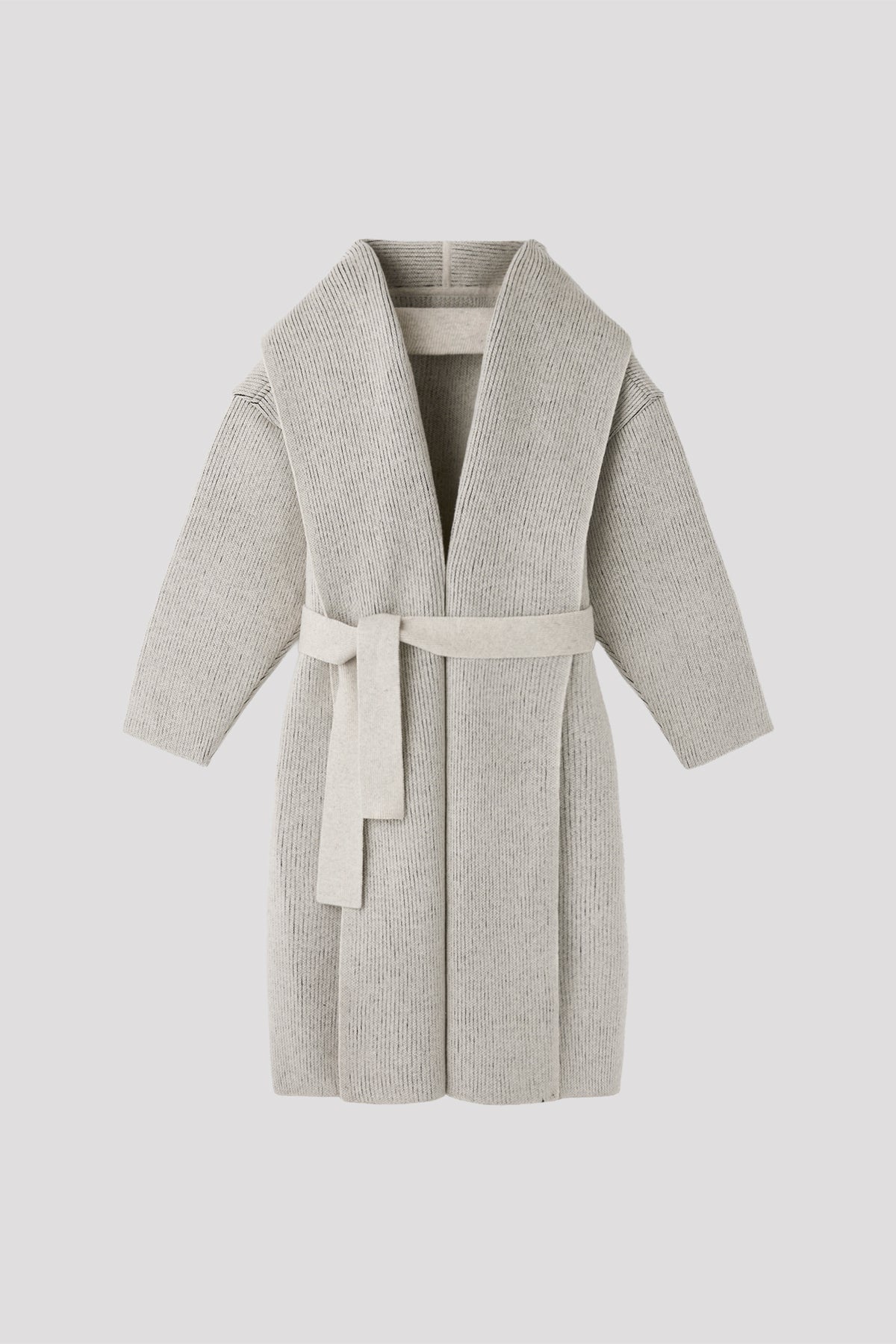 TW INLAY DRAPE BACK LONG COAT