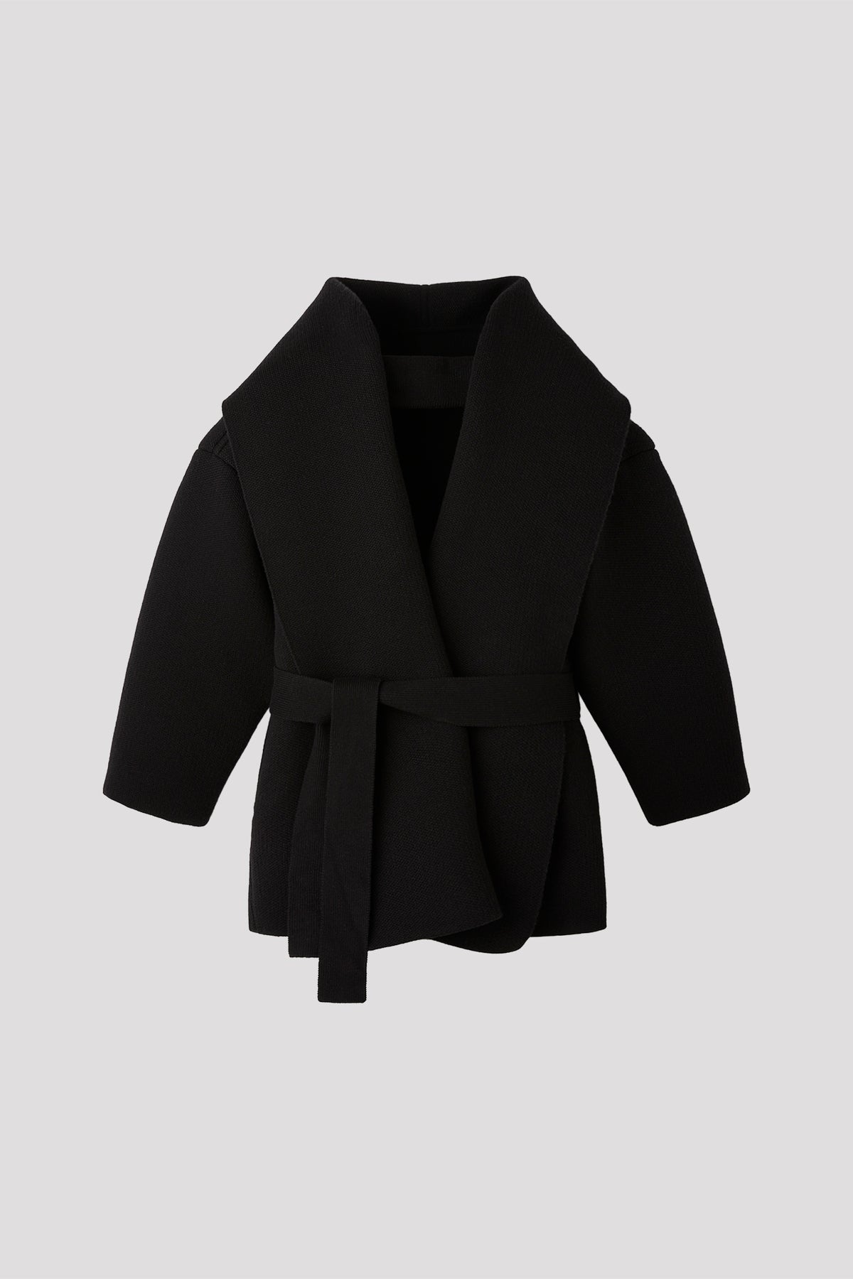 TW INLAY DRAPE BACK SHORT COAT