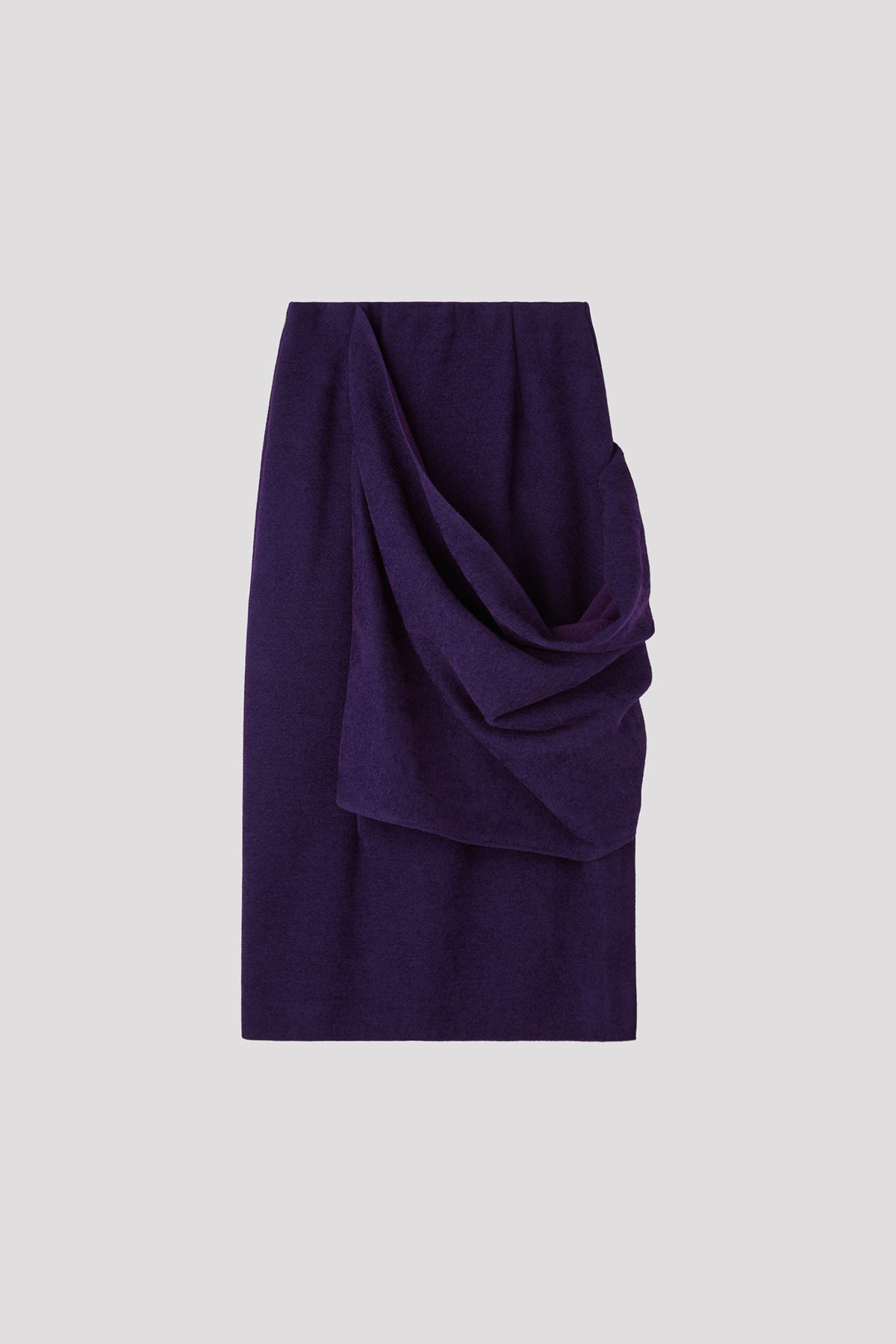 MILAN VELVET DRAPED SKIRT