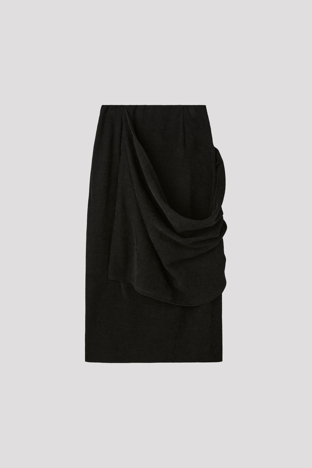 MILAN VELVET DRAPED SKIRT