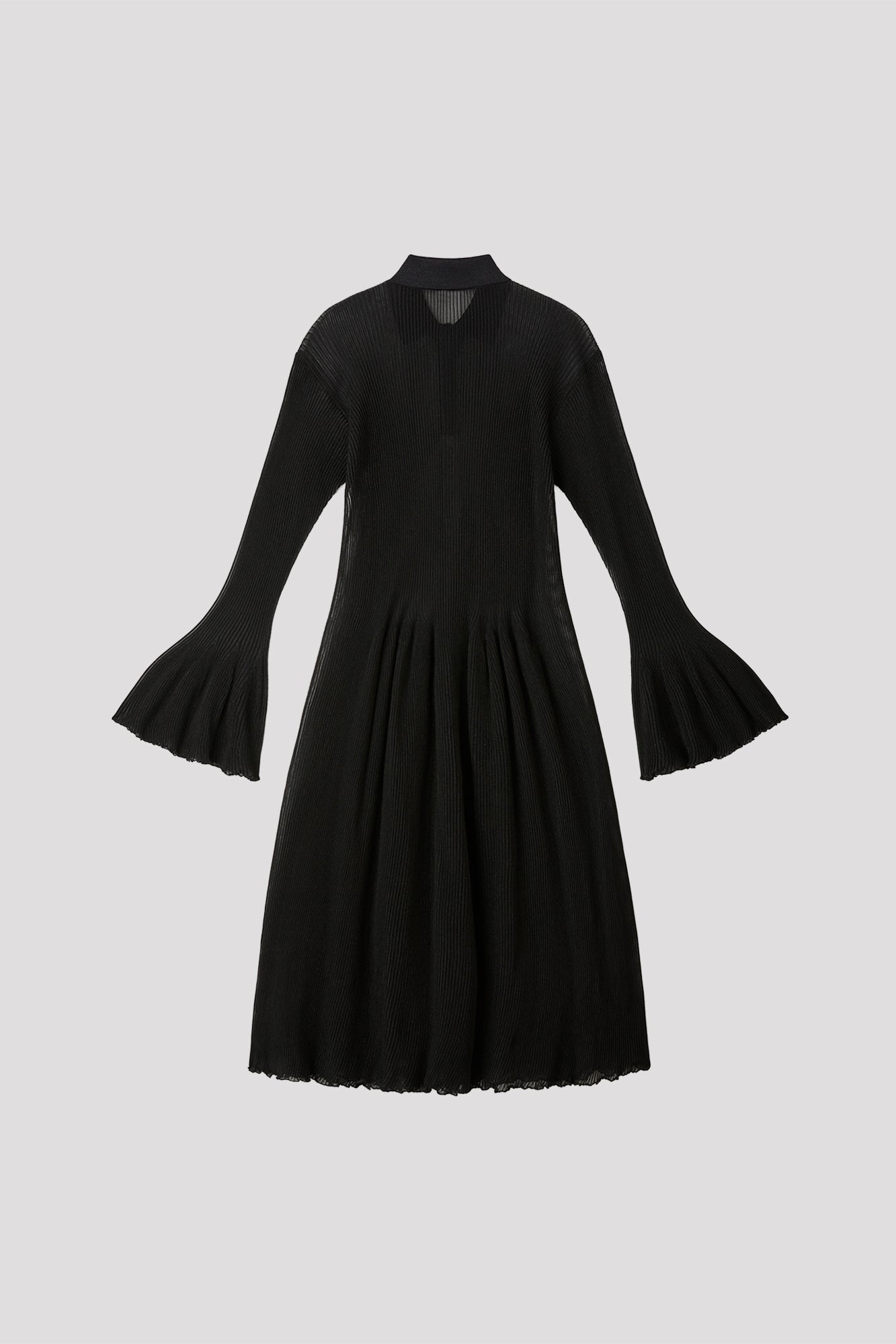 HYPHA LUCENT GLITTER LONG SLEEVE POLO SHIRT DRESS