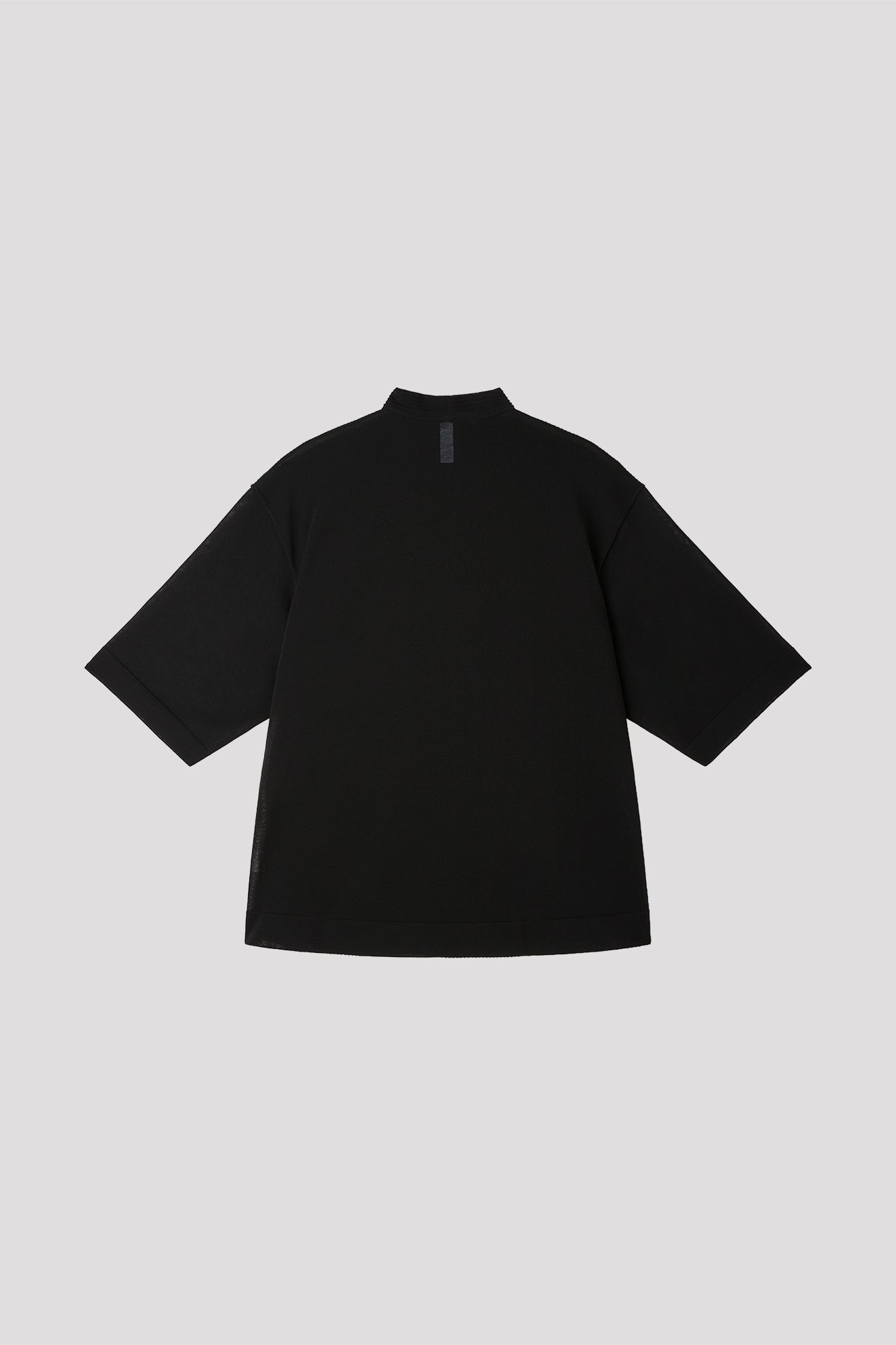 TC SOFT HYPHA WRAP COLLAR SHORT SLEEVE TOP