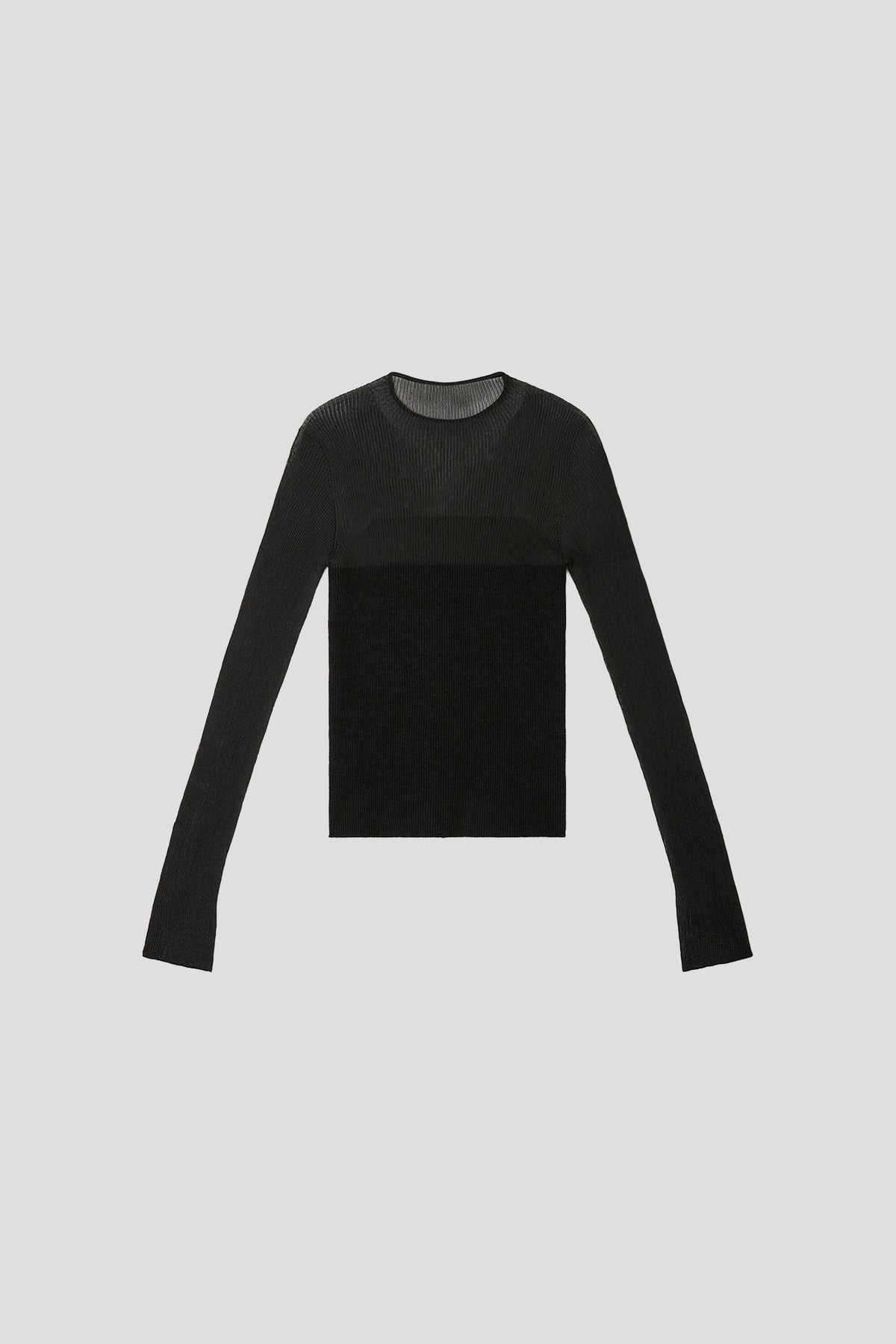 PORTRAIT VELVET LUCENT DECOLLETAGE LONG SLEEVE TOP