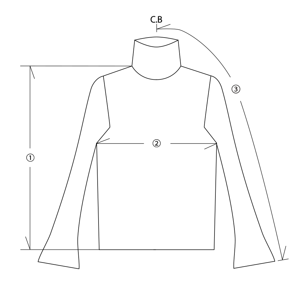 CUPRO RIB LONG BELL SLEEVE TOP