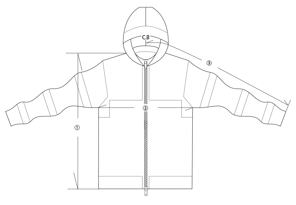 CFCL FLUTED HOODIE JACKET ダブル ジップパーカー 5 FLUTED HOODIE JACKET