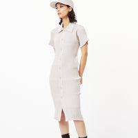 FLUTED SHORT SLEEVE SHIRT DRESS