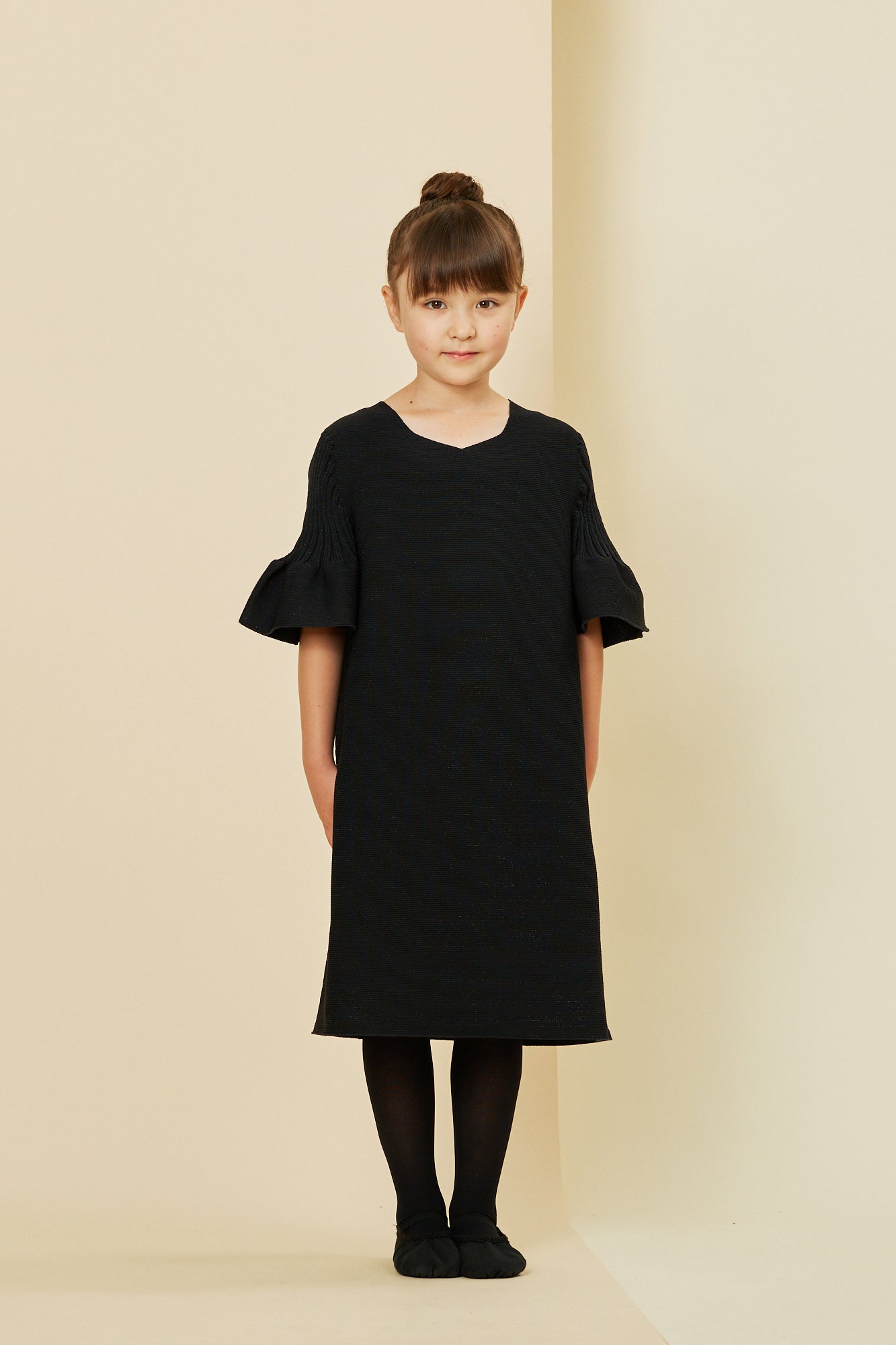 POTTERY KID METAL SHORT BELL SLEEVE FLARE DRESS POTTERY KID METAL SHORT BELL SLEEVE FLARE DRESS
