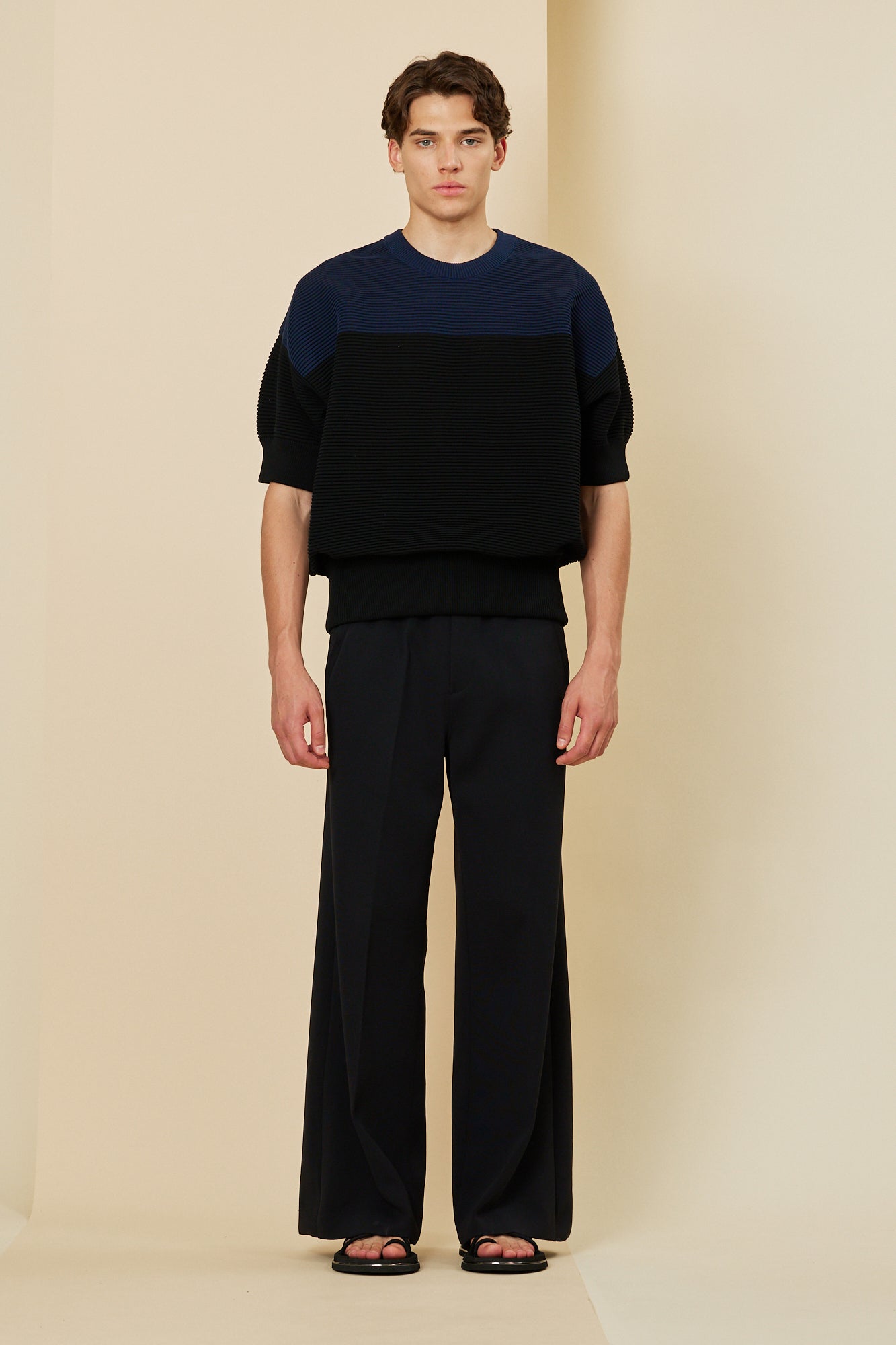 MILAN RIB WIDE STRAIGHT PANTS