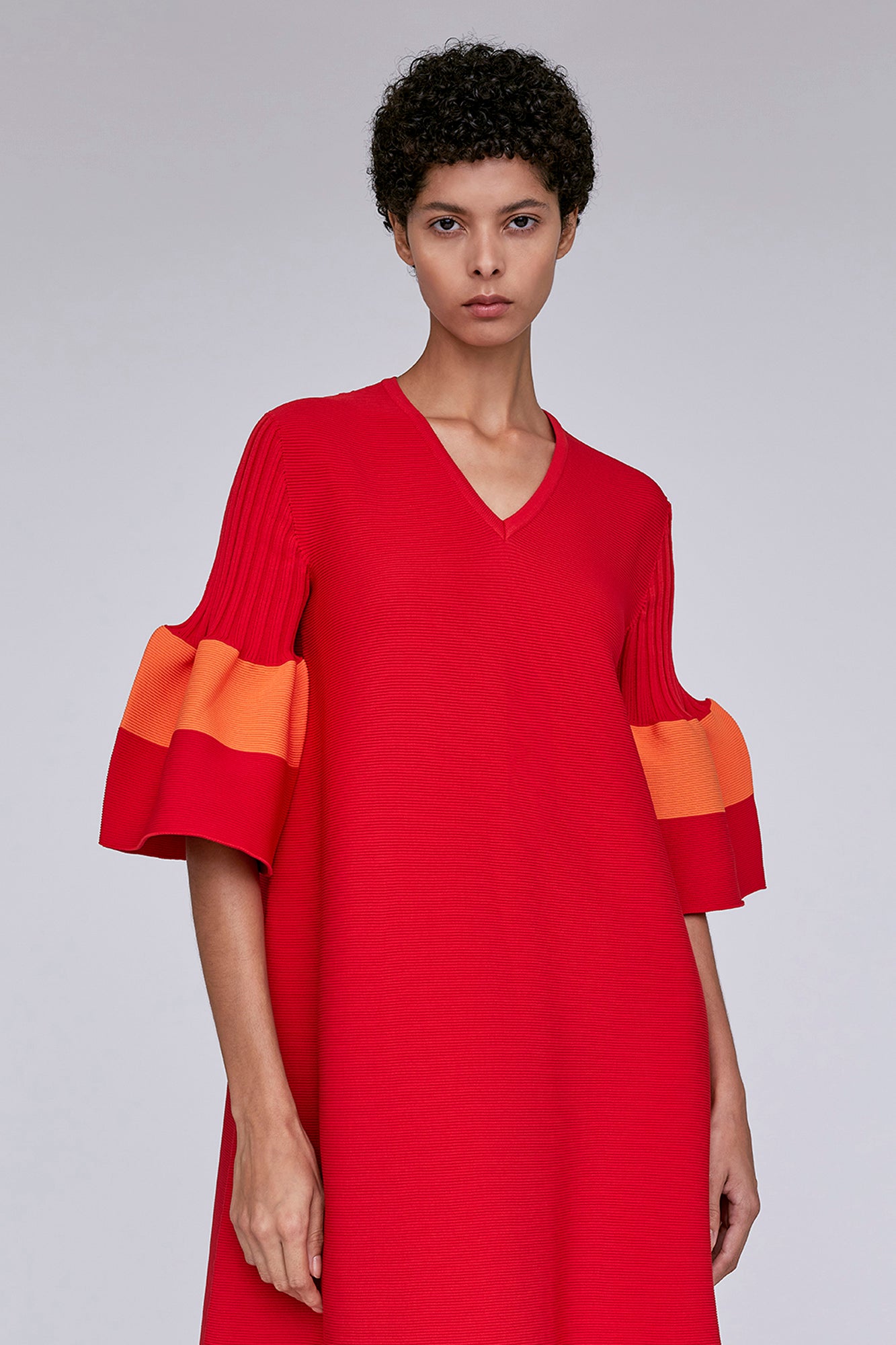 POTTERY REEF SHORT BELL SLEEVE FLARE DRESS