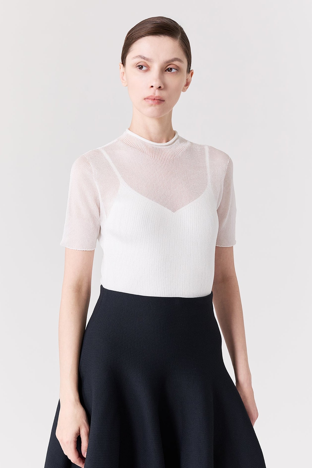 トップス CFCL PORTRAIT LUCENT SHORT SLEEVE TOP PORTRAIT LUCENT SHORT SLEEVE TOP
