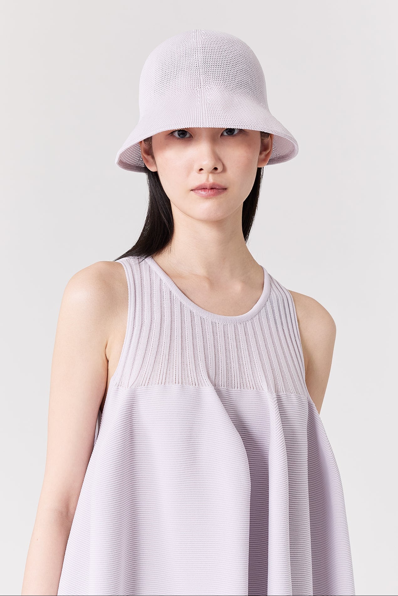 MESH KNIT ASYMMETRIC HAT