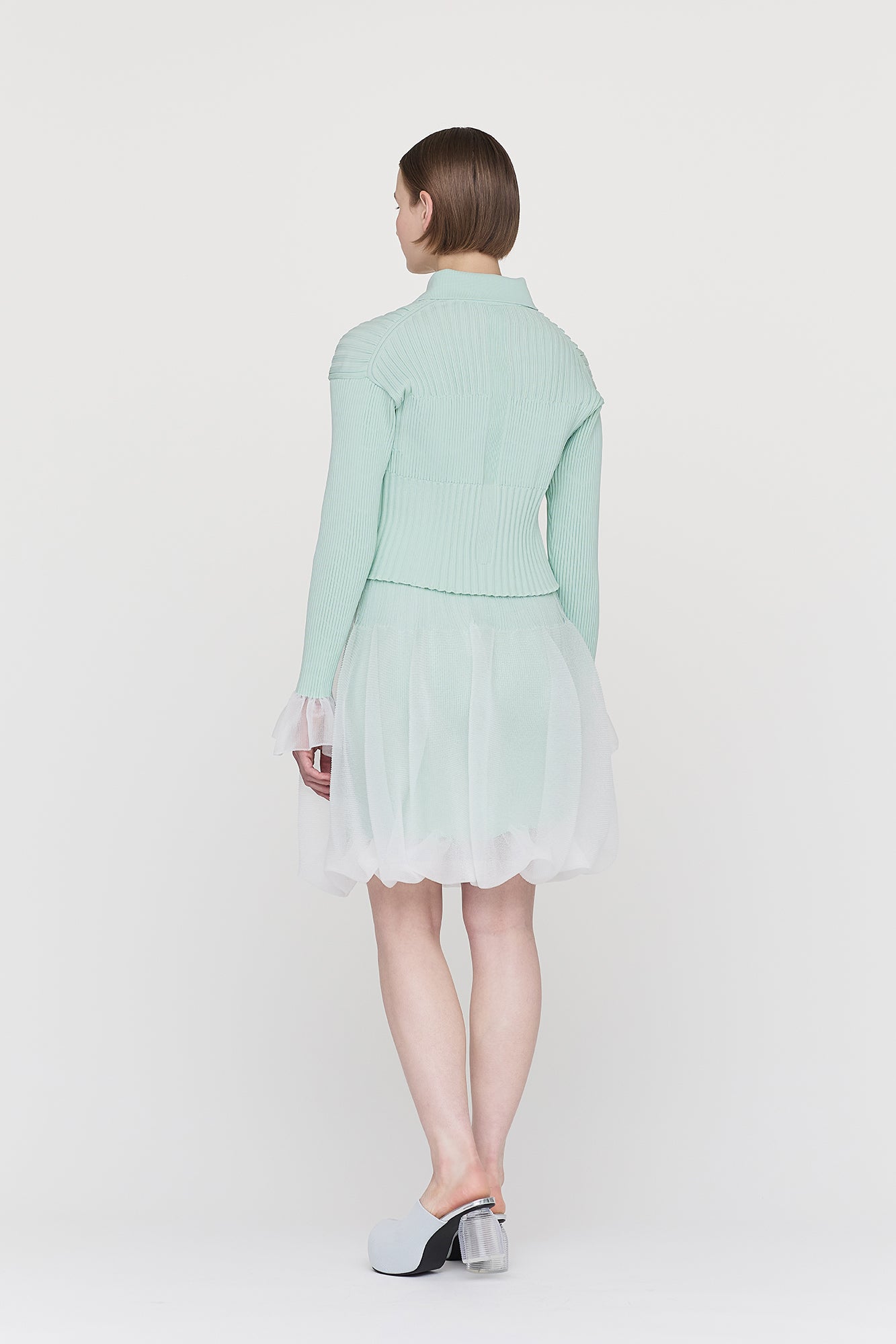 OVERWRAPPED POTTERY MINI SKIRT