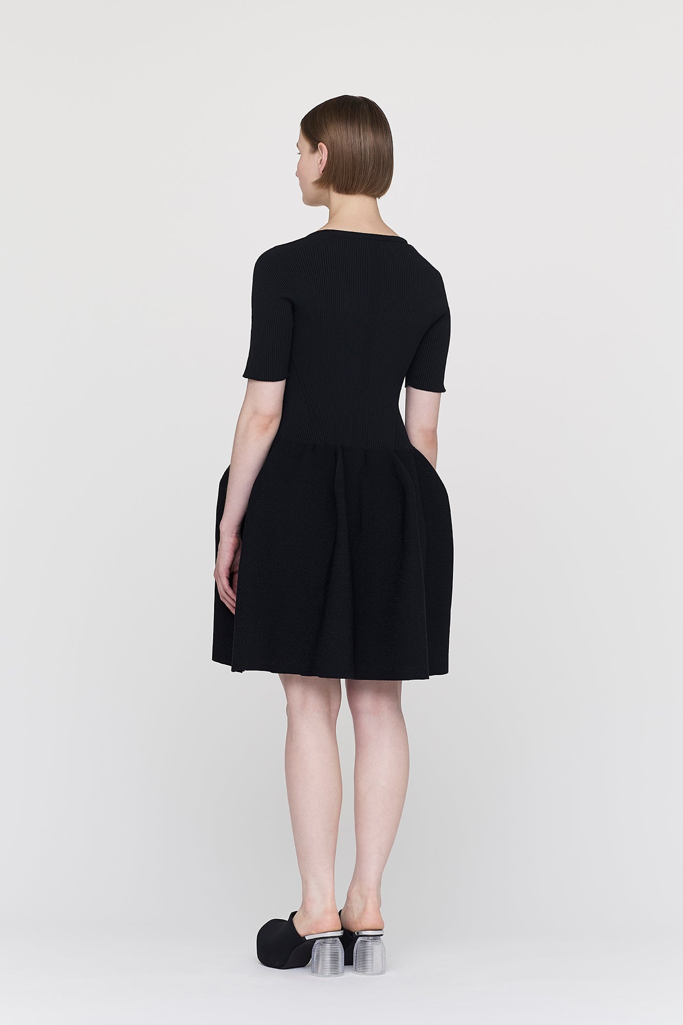 POTTERY HS GLITTER ROUNDNECK SHORT SLEEVE MINI DRESS
