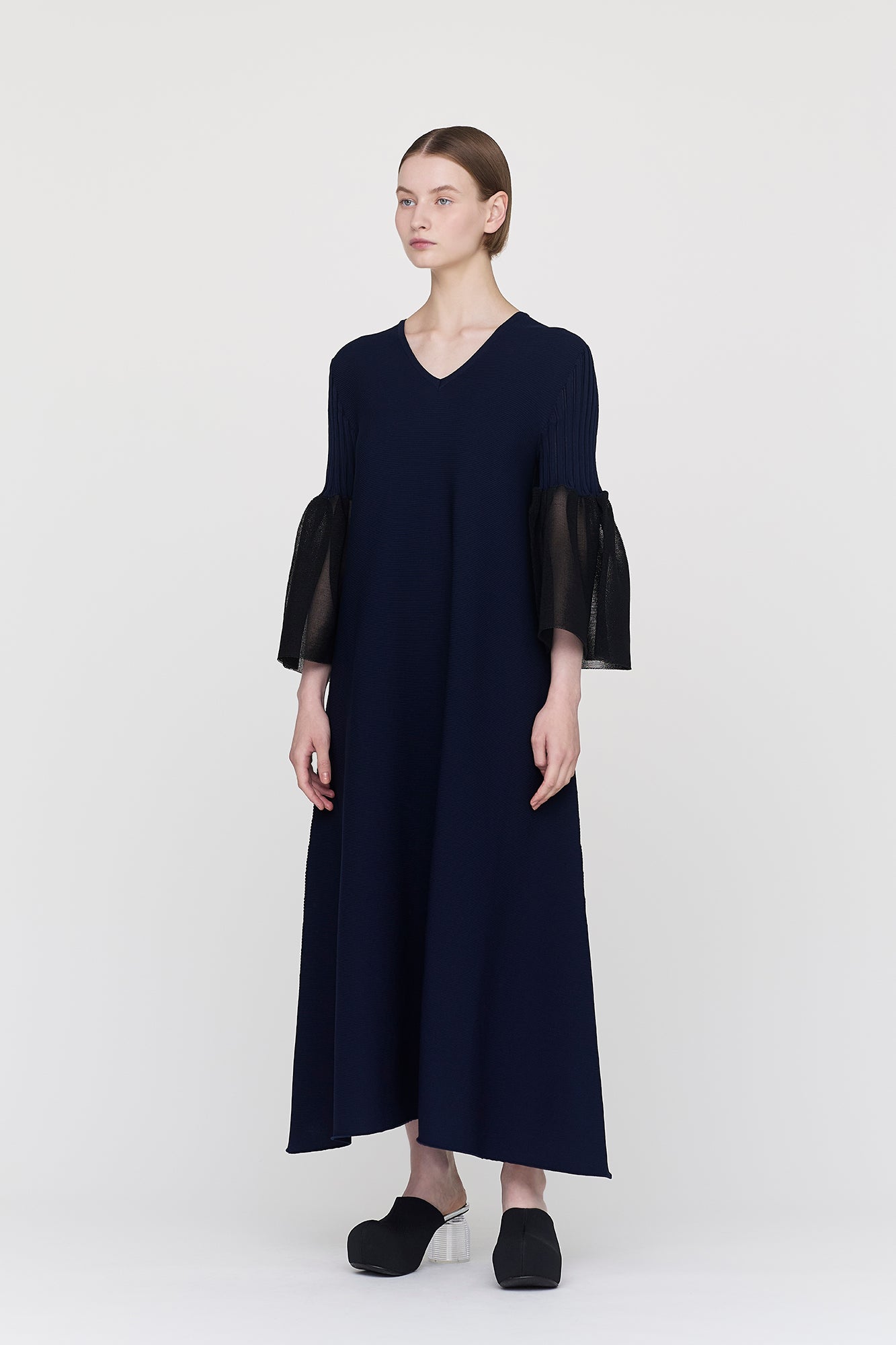 POTTERY LUCENT LONG BELL SLEEVE FLARE DRESS