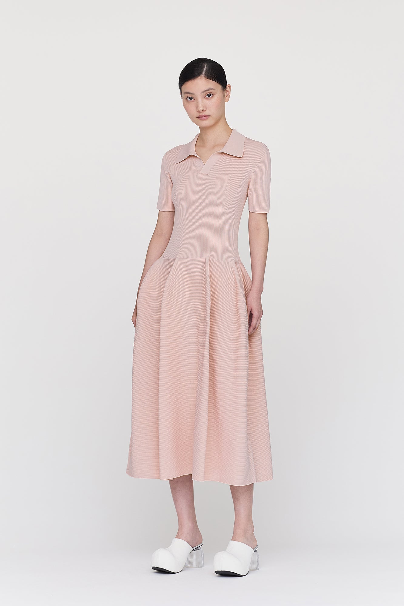 POTTERY GLITTER SHORT SLEEVE POLO DRESS