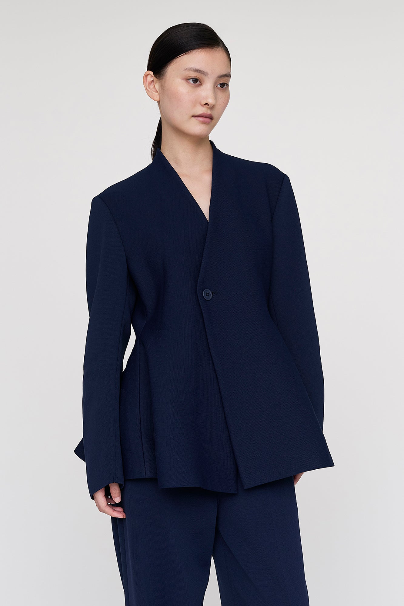 MILAN COLLARLESS FLARE JACKET