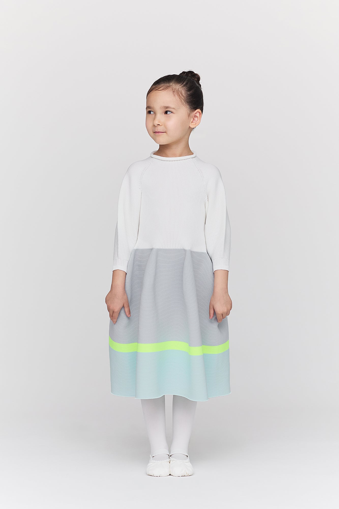 CFCL POTTERY KIDS ワンピース　ネイビー 5 POTTERY KID PUFF SLEEVE DRESS