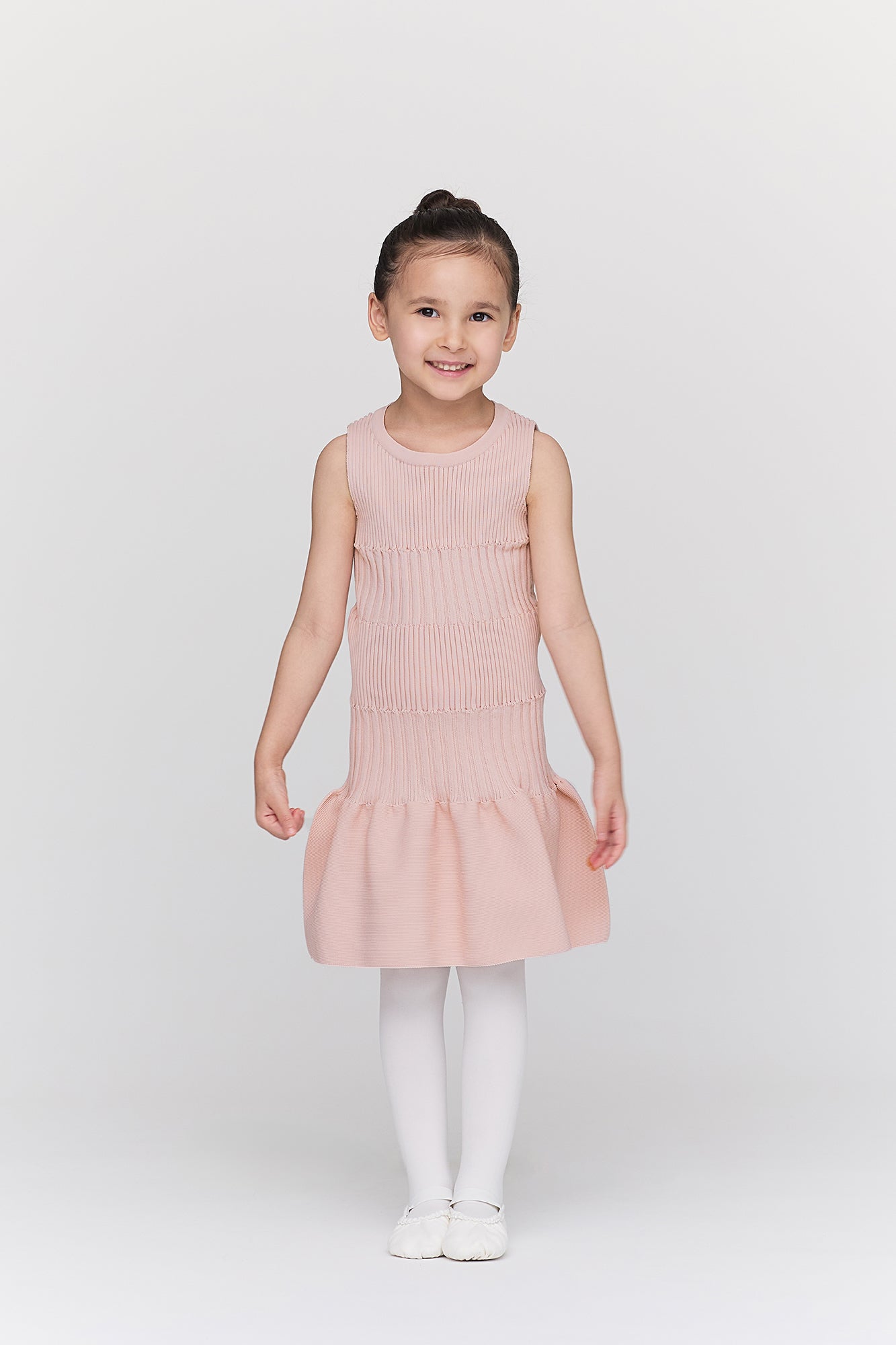 SOFT FLUTED KID SLEEVELESS DRESS