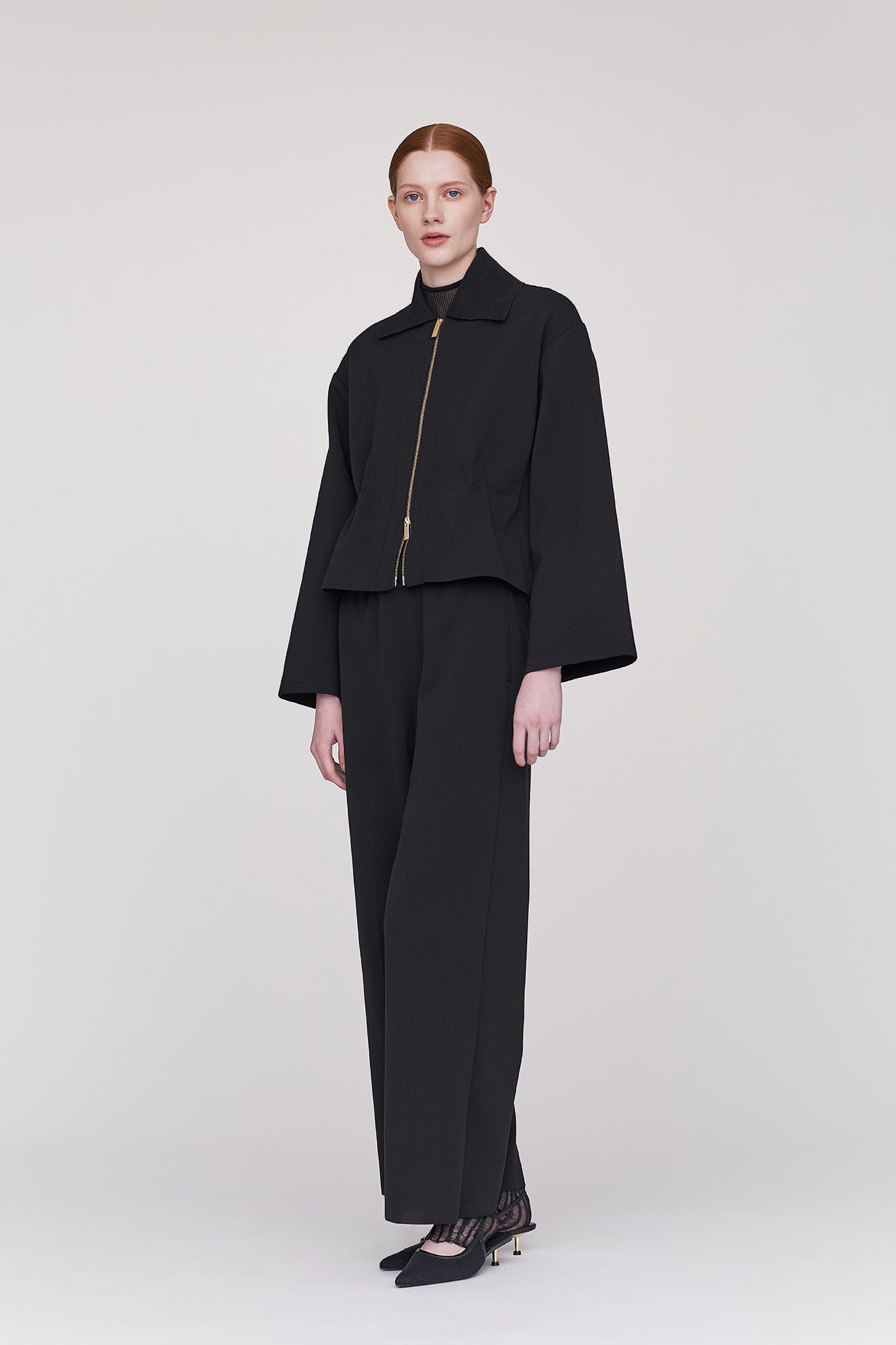 MILAN STAND FALL COLLAR ZIP BLOUSON