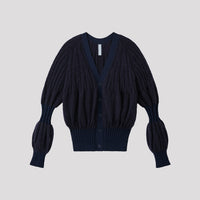 FLUTED MOHAIR CARDIGAN
