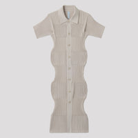 FLUTED SHORT SLEEVE SHIRT DRESS