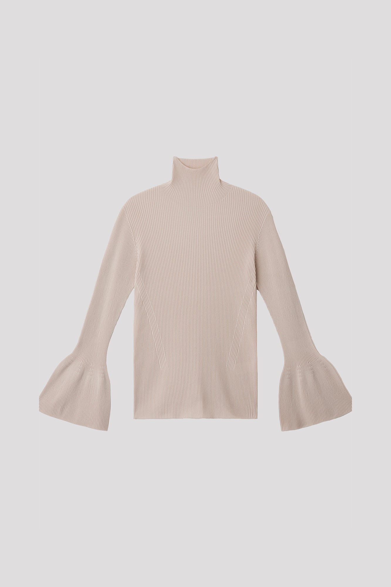 CUPRO RIB LONG BELL SLEEVE TOP