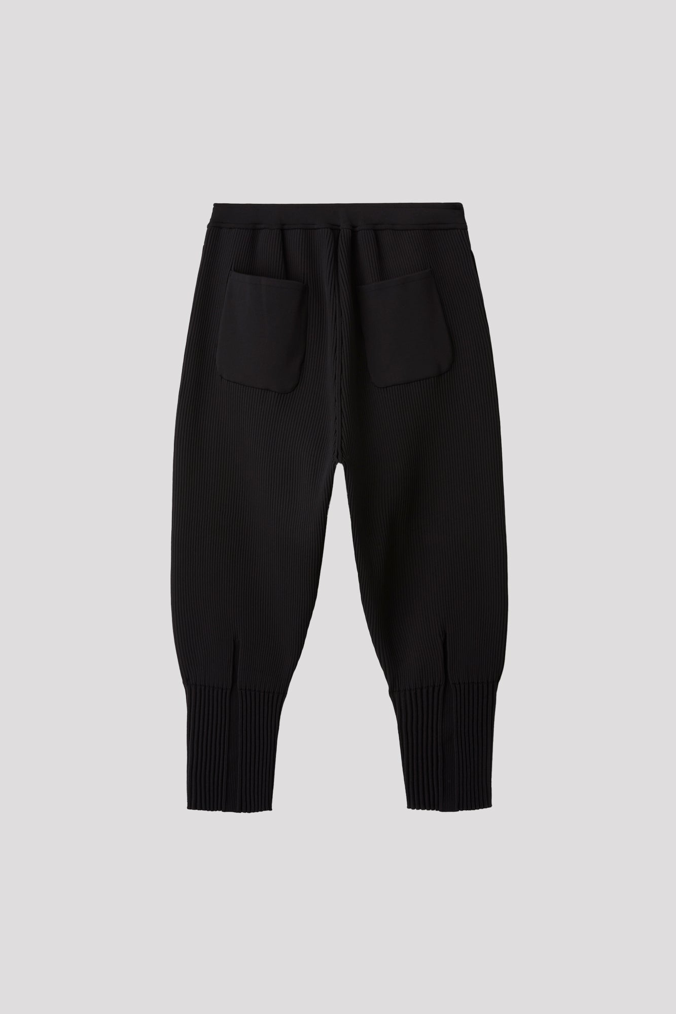 Fluted Tapered PANTS - Black / 3