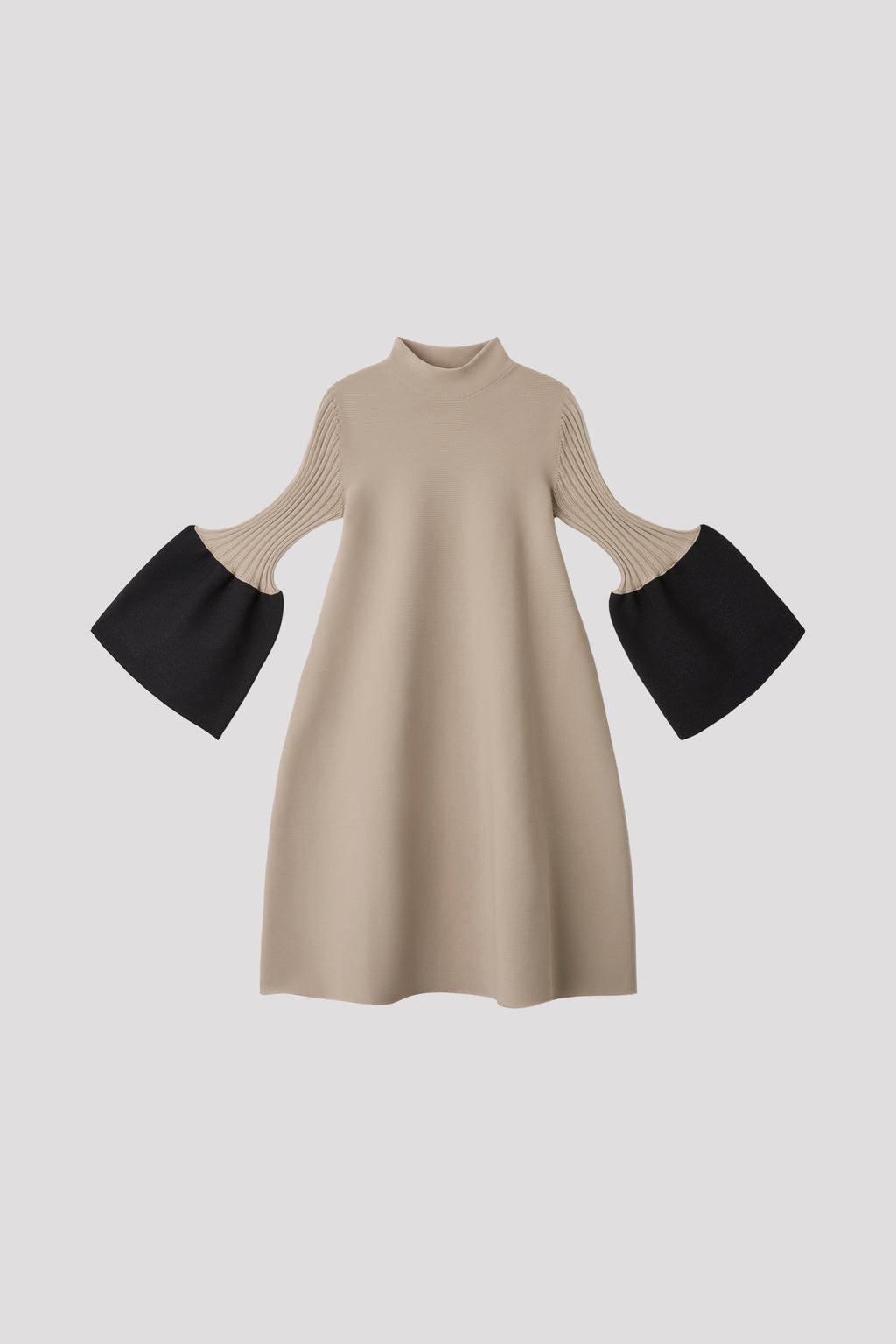 POTTERY GLITTER LONG BELL SLEEVE FLARE MINI DRESS
