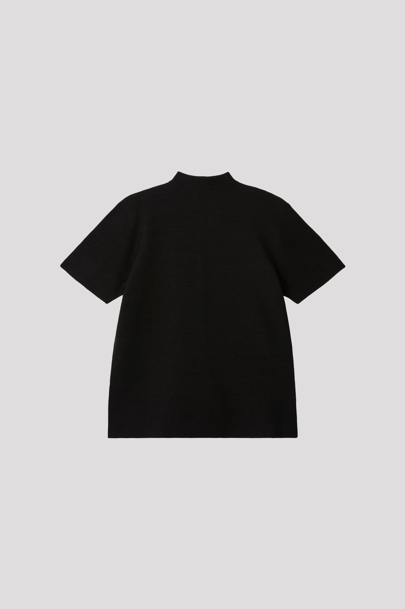 GARTER MOCKNECK SHORT SLEEVE TEE SHIRT