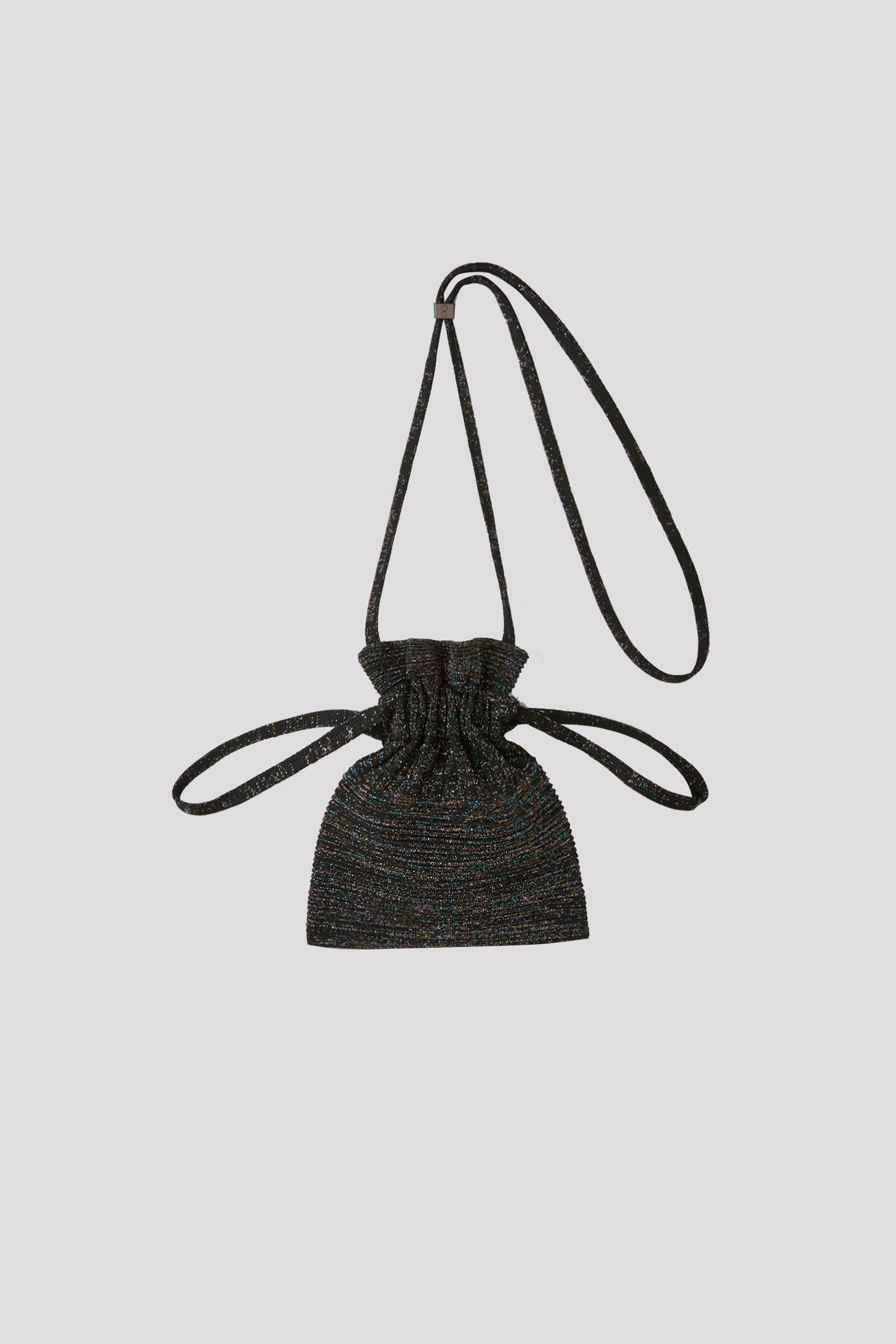 STRATA GLITTER DRAWSTRING MINI BAG