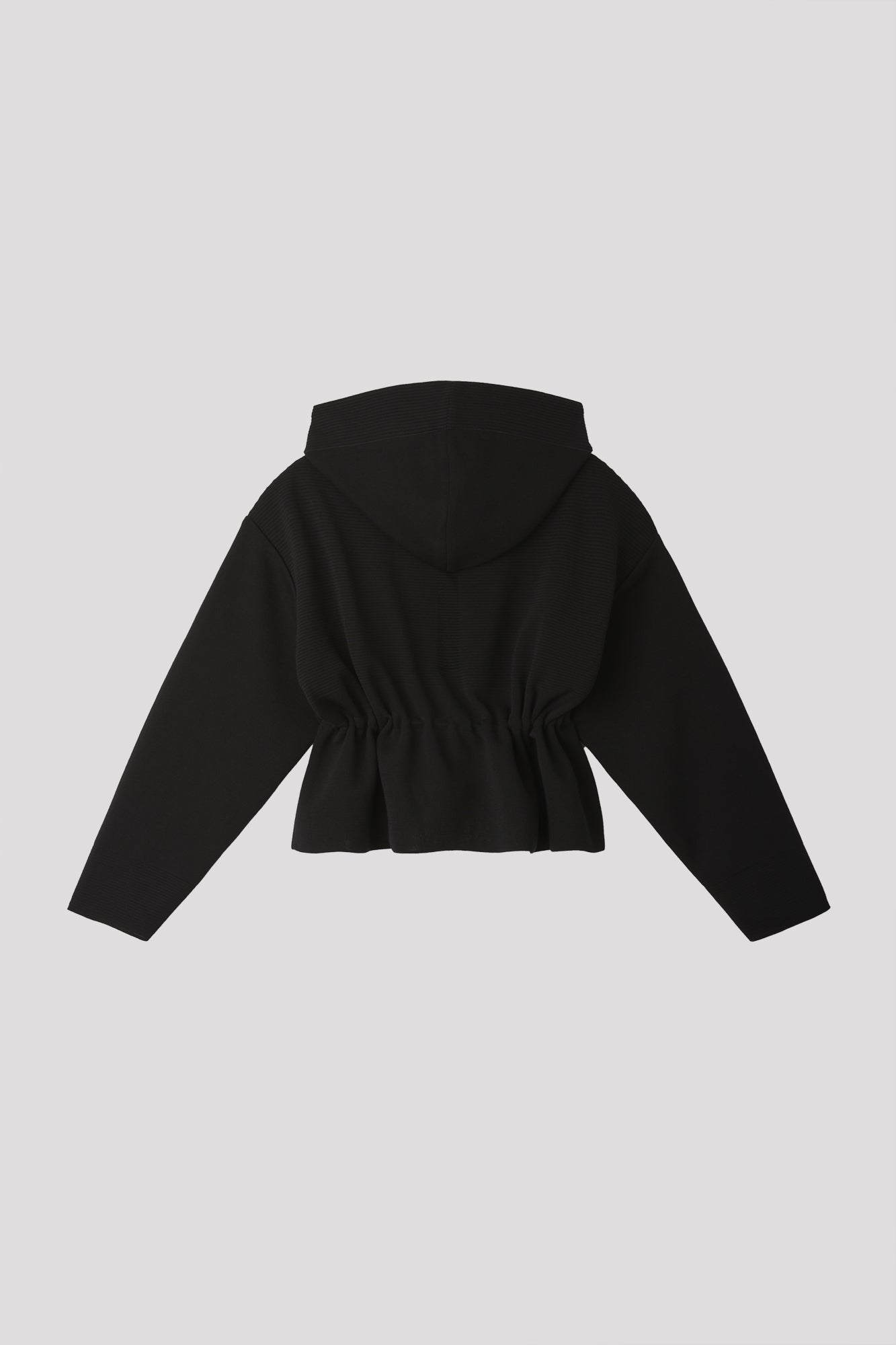 TW MILAN RIB CROPPED HOODIE JACKET