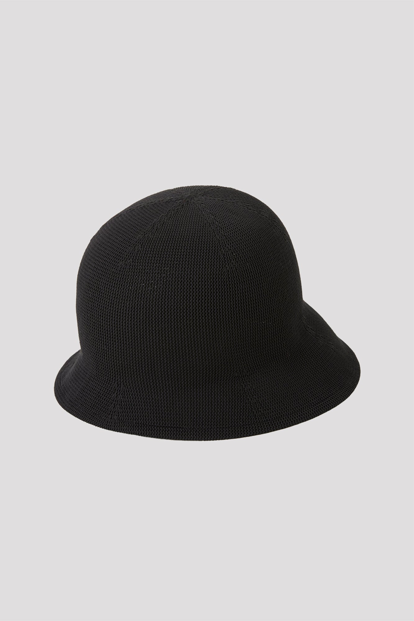 CFCL【MESH KNIT HAT】BLACK MESH KNIT ASYMMETRIC HAT