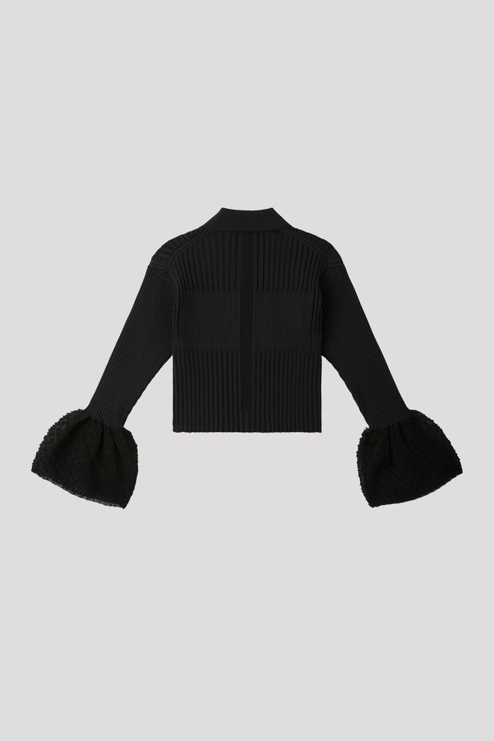 Cfcl Fluted Ornament Cropped Shirt Cardigans 300047037blk