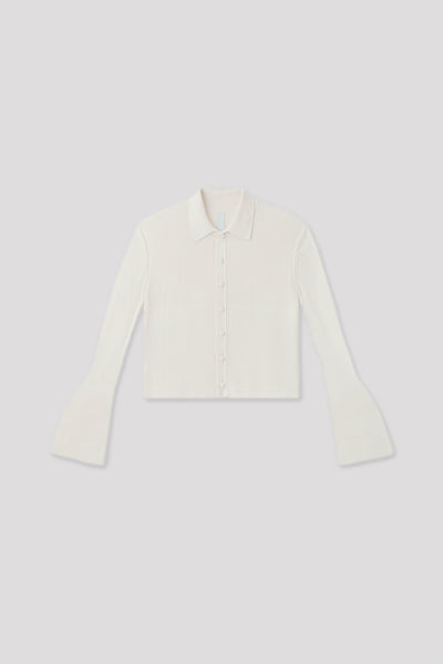 SILK CROPPED SHIRT CARDIGAN
