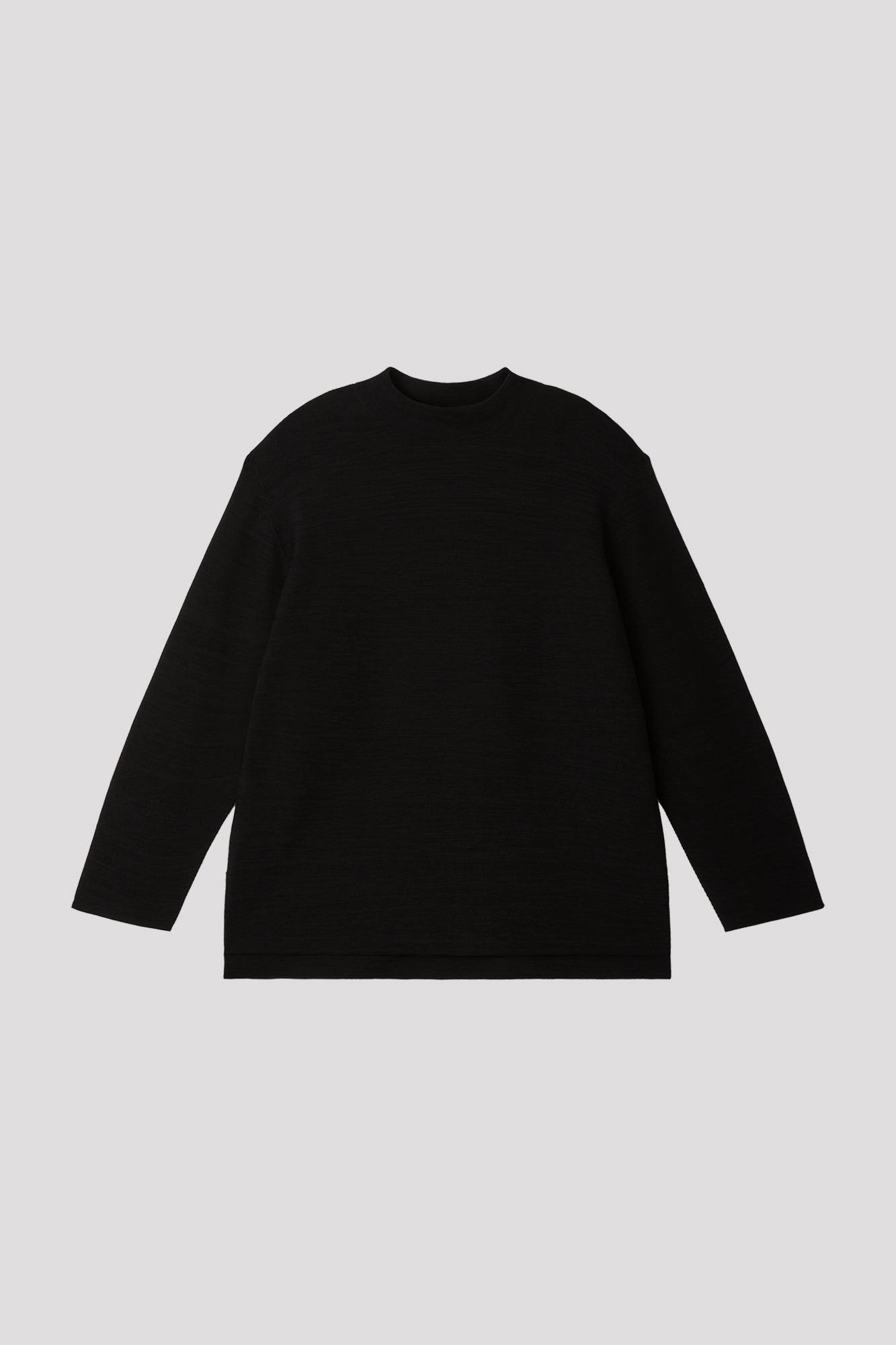 GARTER MOCKNECK LONG SLEEVE TEE SHIRT