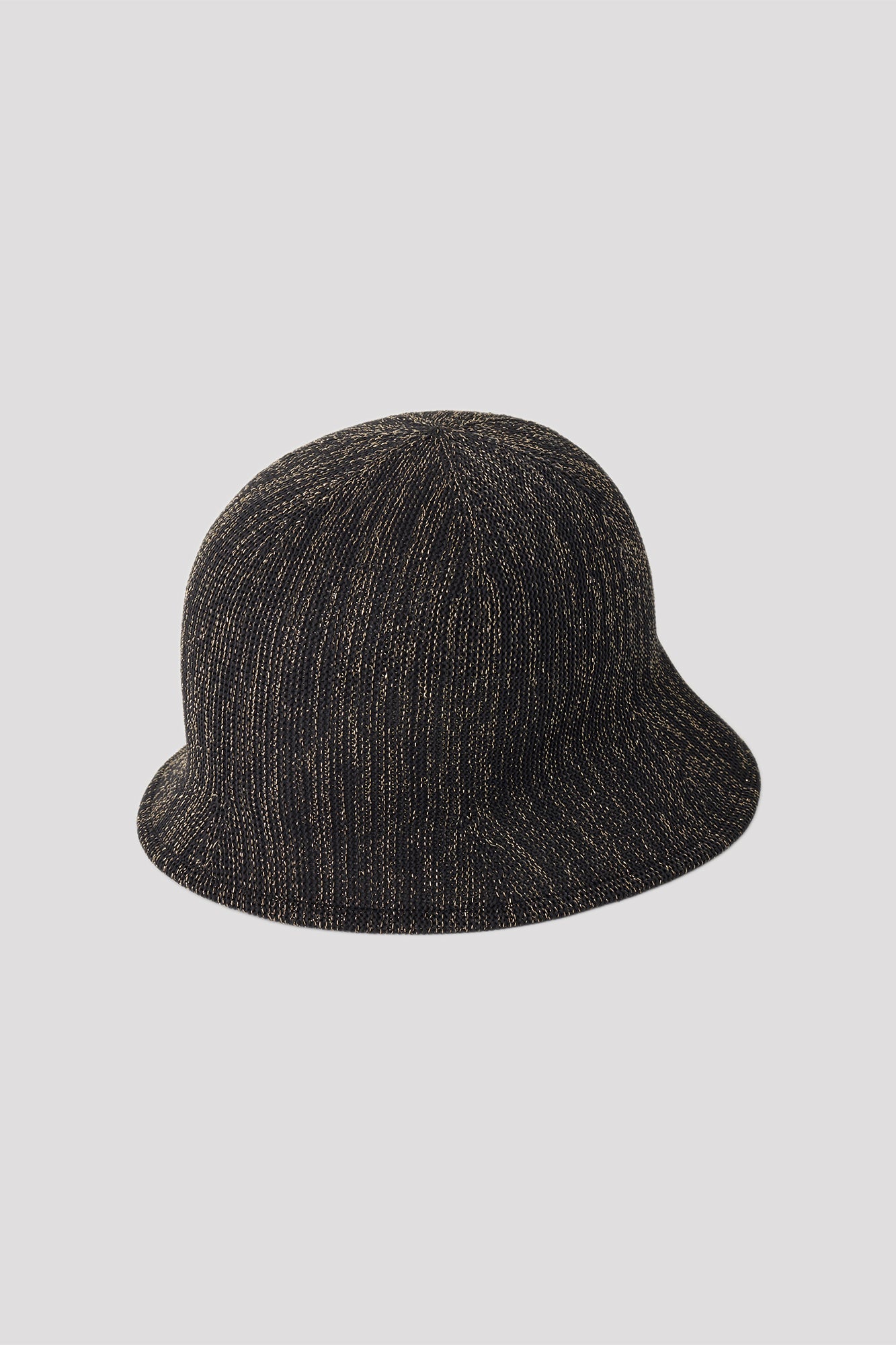 MESH KNIT GLITTER ASYMMETRIC HAT