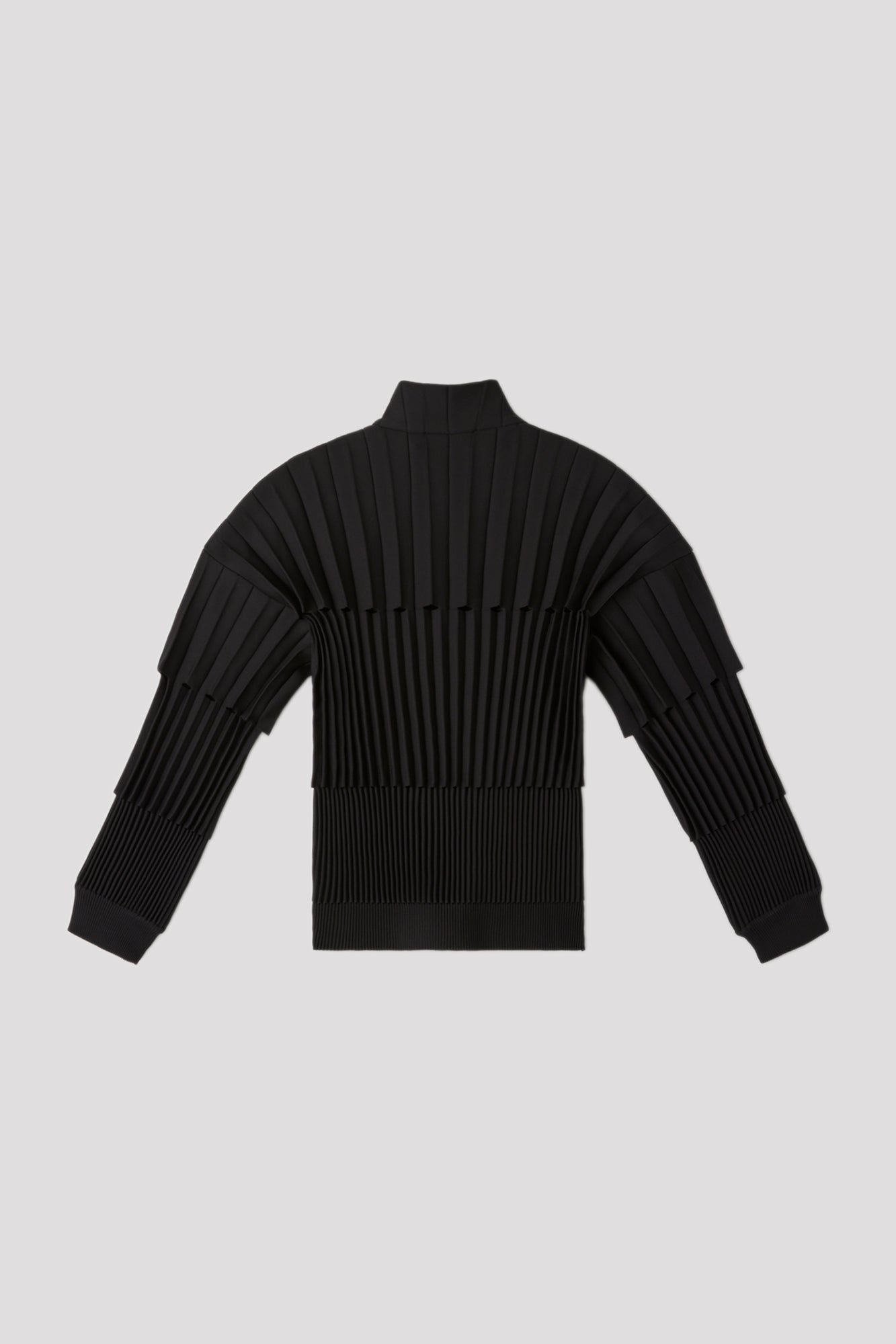 ACCORDION STAND-UP COLLAR BLOUSON