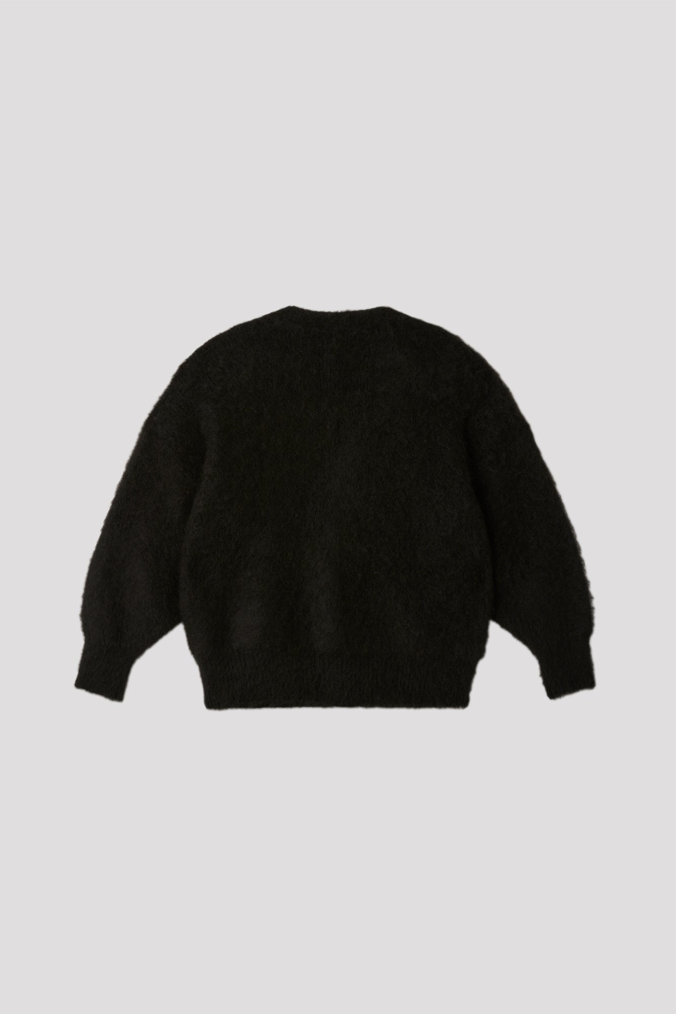 一点限り‼︎モヘア mohair ウール ふわふわ カーディガン 黒 日本製 セール】「まるで毛布。」モヘアライクシャギー素材オーバーサイズV
