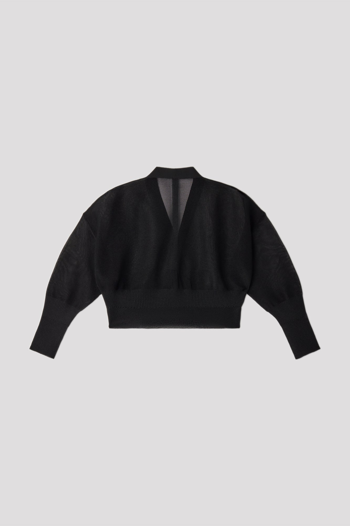 GARTER CROPPED CARDIGAN
